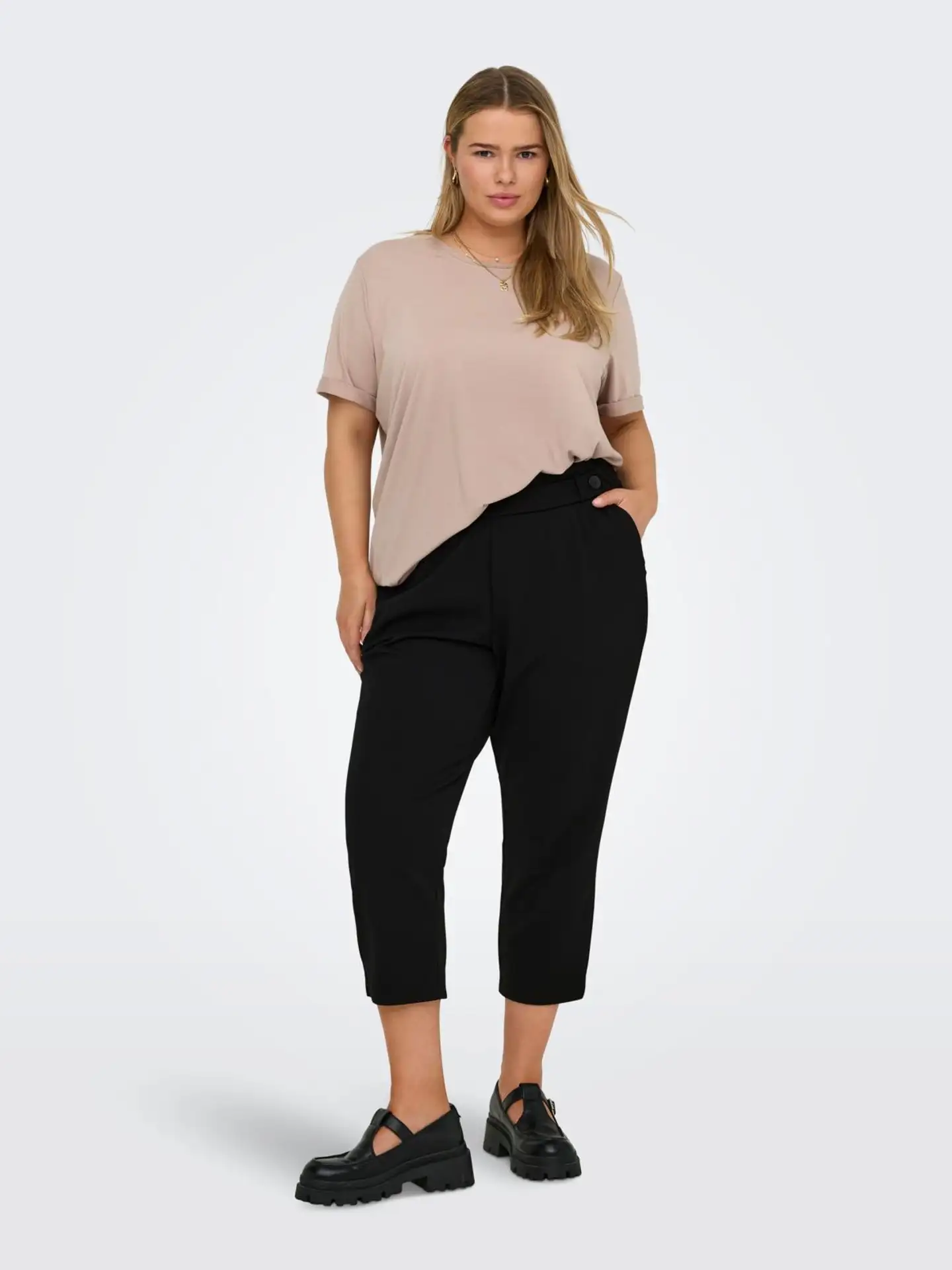 ONLY CARMAKOMA naisten caprit Carsania - BLACK - 5