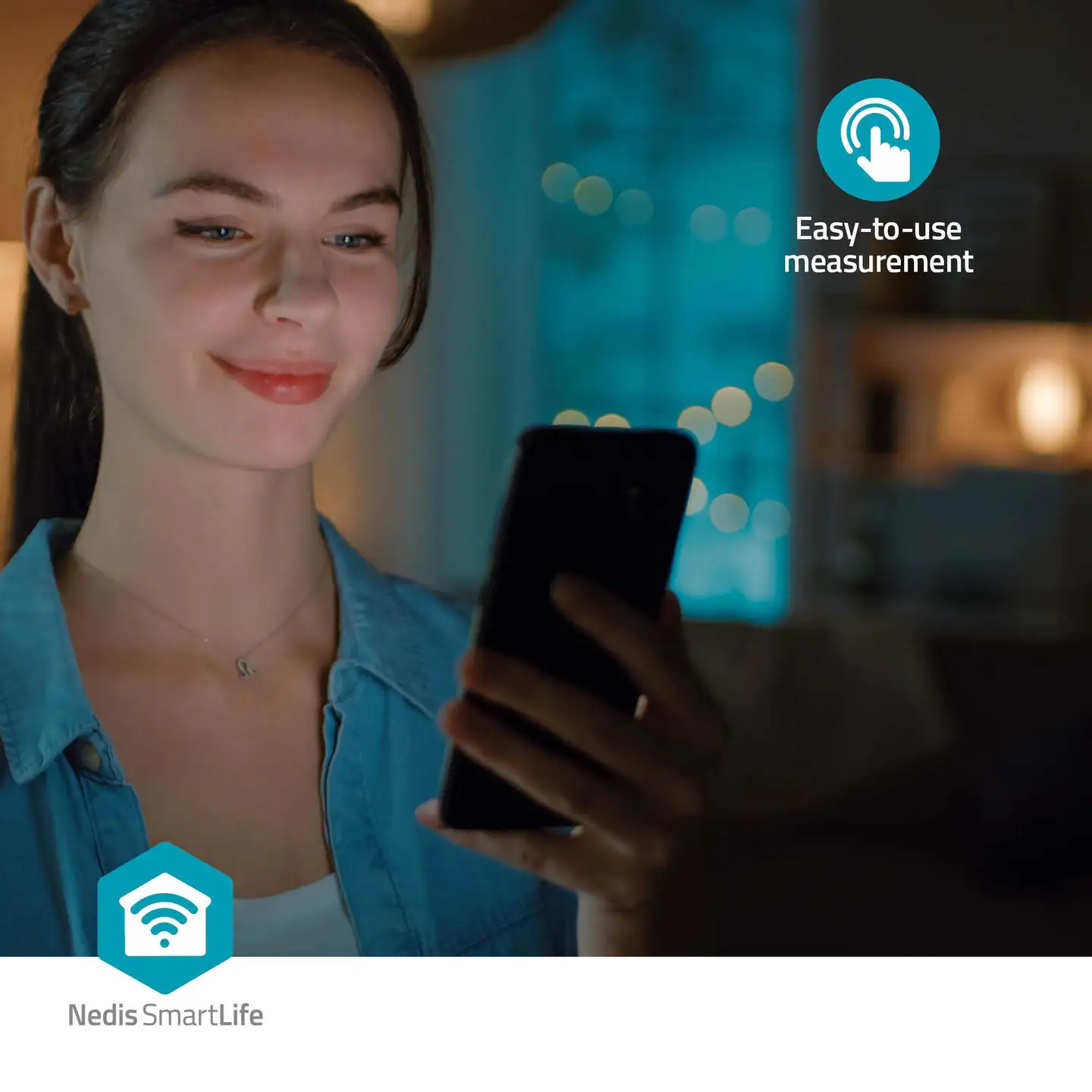 Nedis SmartLife Verenpainemittari  Käsi  Bluetooth  LCD-näyttö  22 - 42 cm  Epäsäännöllisen sydämenlyönnin havaitseminen / Mansetin käytön tunnistus / Pysy paikallasi -ilmaisu  Valkoinen - 8