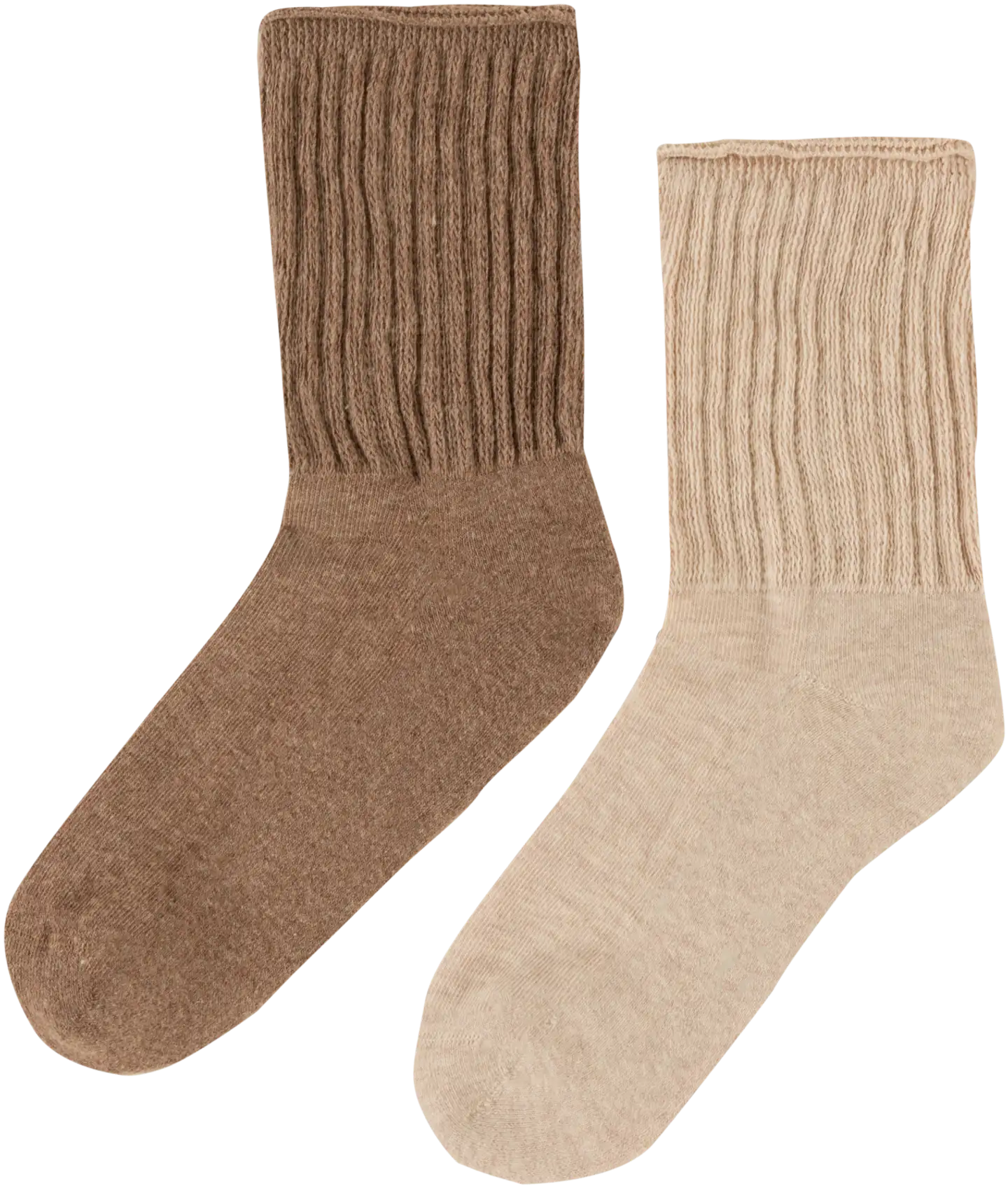 House naisten kiristämättömät sukat 214H322422 2-pack - Natural/taupe