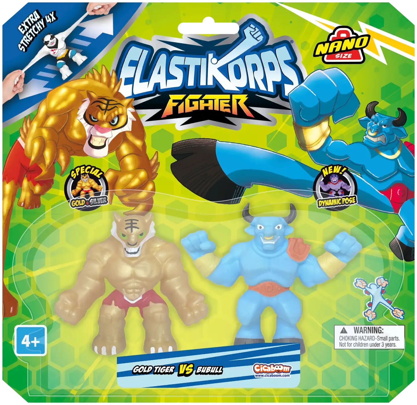 Elastikorps Nano Fighters -kamppailufiguurit 2 kpl - 4