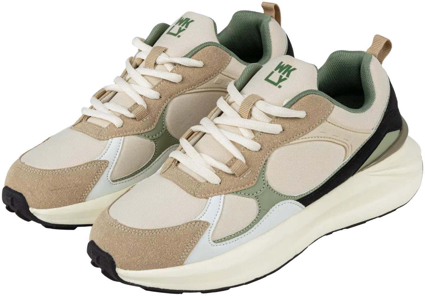 WKLY. naisten lenkkarit Valentina - Beige/green - 1