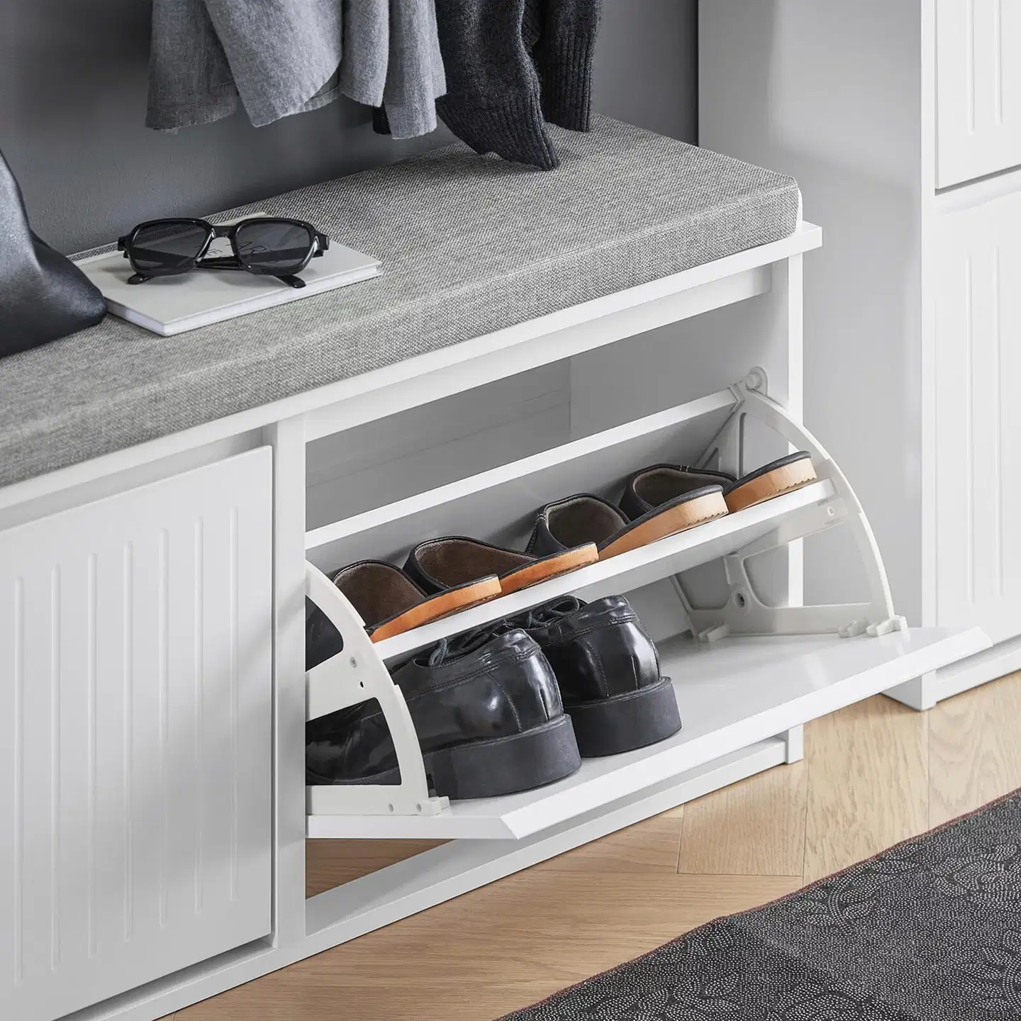 SoBuy kenkäpenkki valkoinen FSR98-XL-W - 5