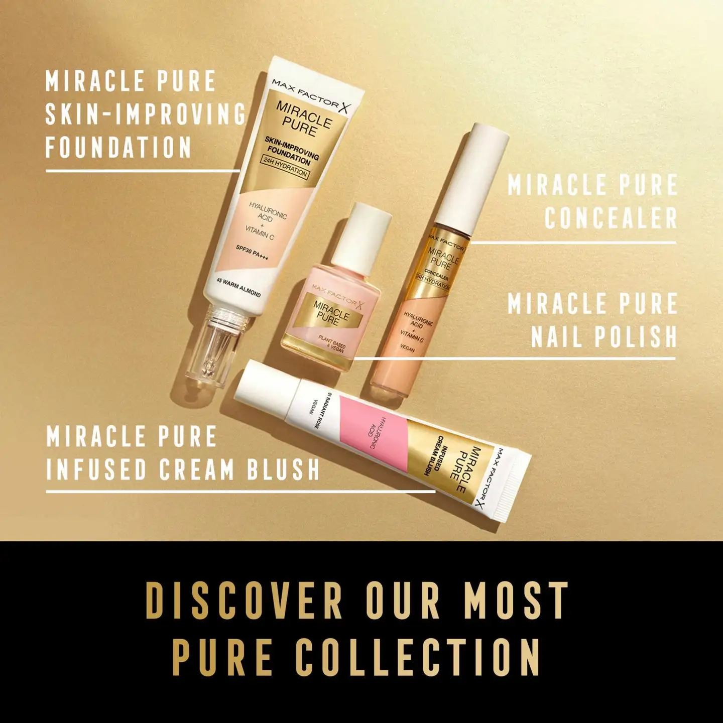 Max Factor Miracle Pure Foundation 55 Beige 30 ml - 10