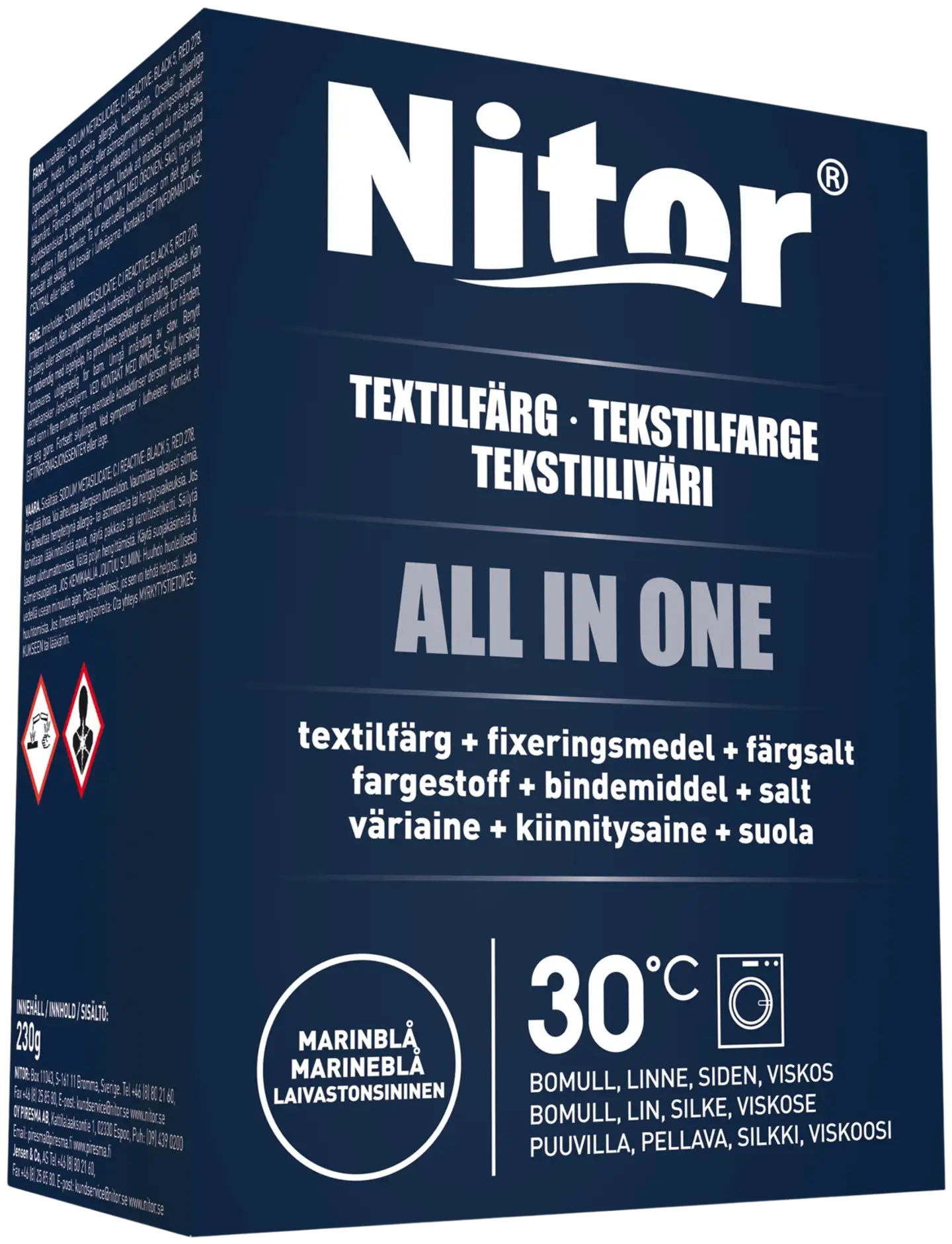 Nitor Tekstiiliväri All in one  230g mariini