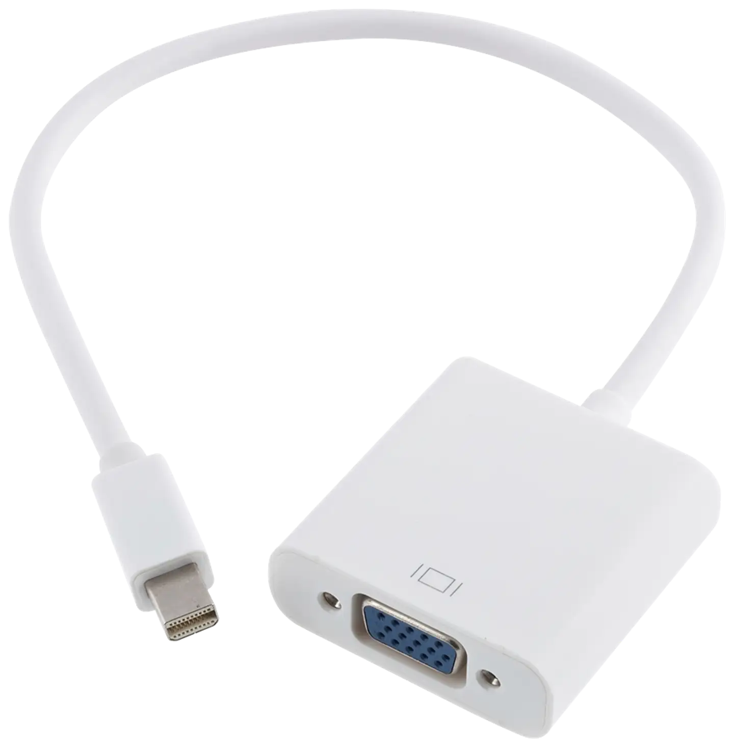 Wave Adapterikaapeli, Apple Mini DisplayPort uros - VGA naaras, 25cm, Valkoinen - 1