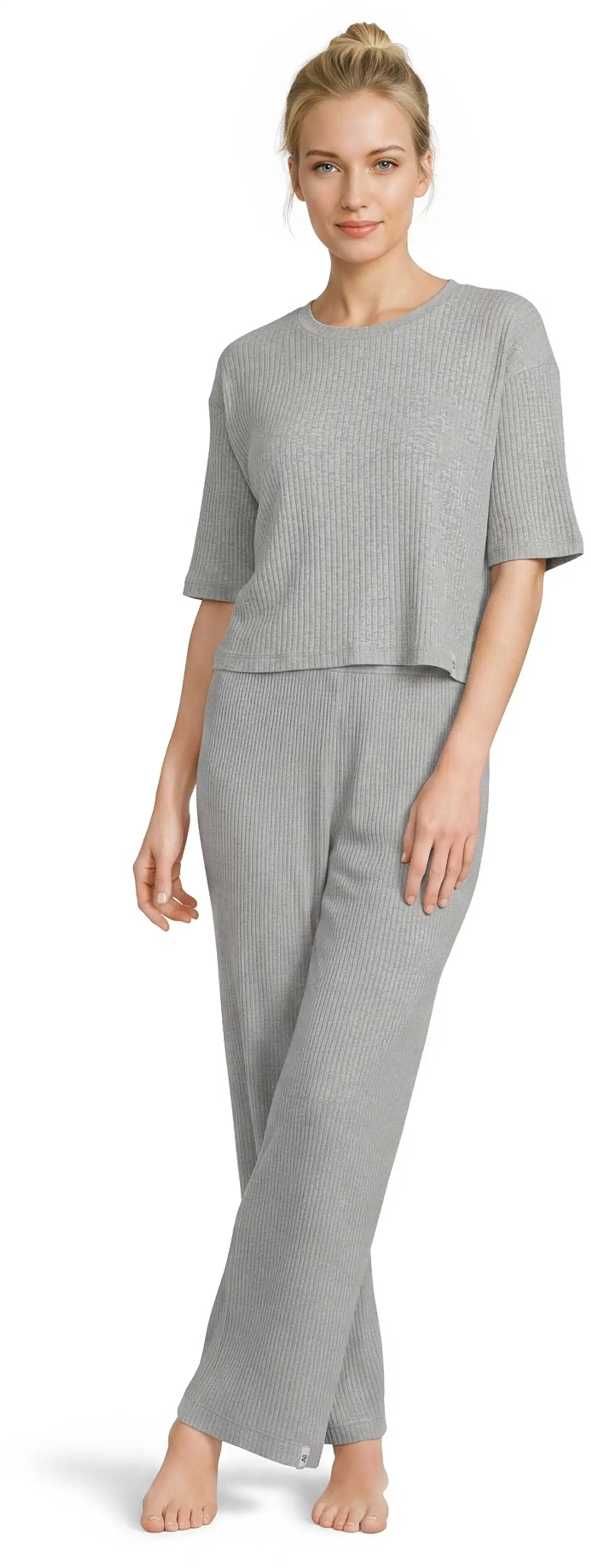 WKLY. naisten pyjamapaita 212W382644 - Grey melange - 4