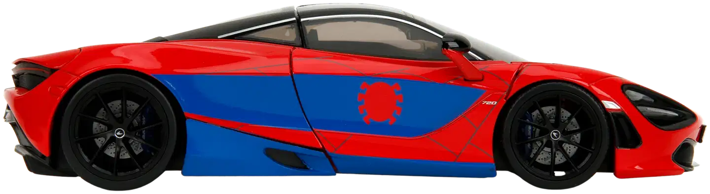 Jada - Marvel Spider-Man McLaren 720S 1:24, 19 cm auto ja Spider-Man hahmo, die-cast - 9