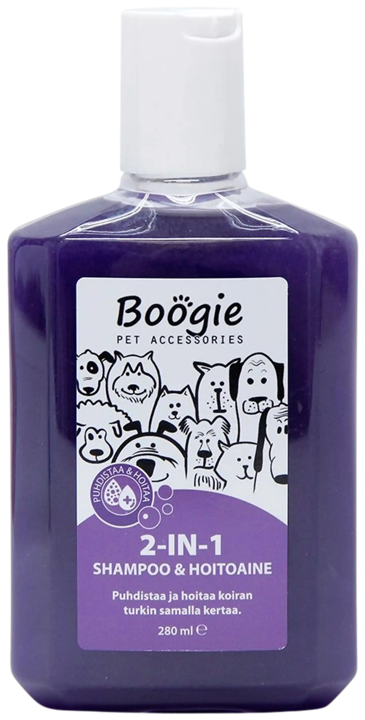 Boogie 2in1 Shampoo ja hoitoaine, 280 ml