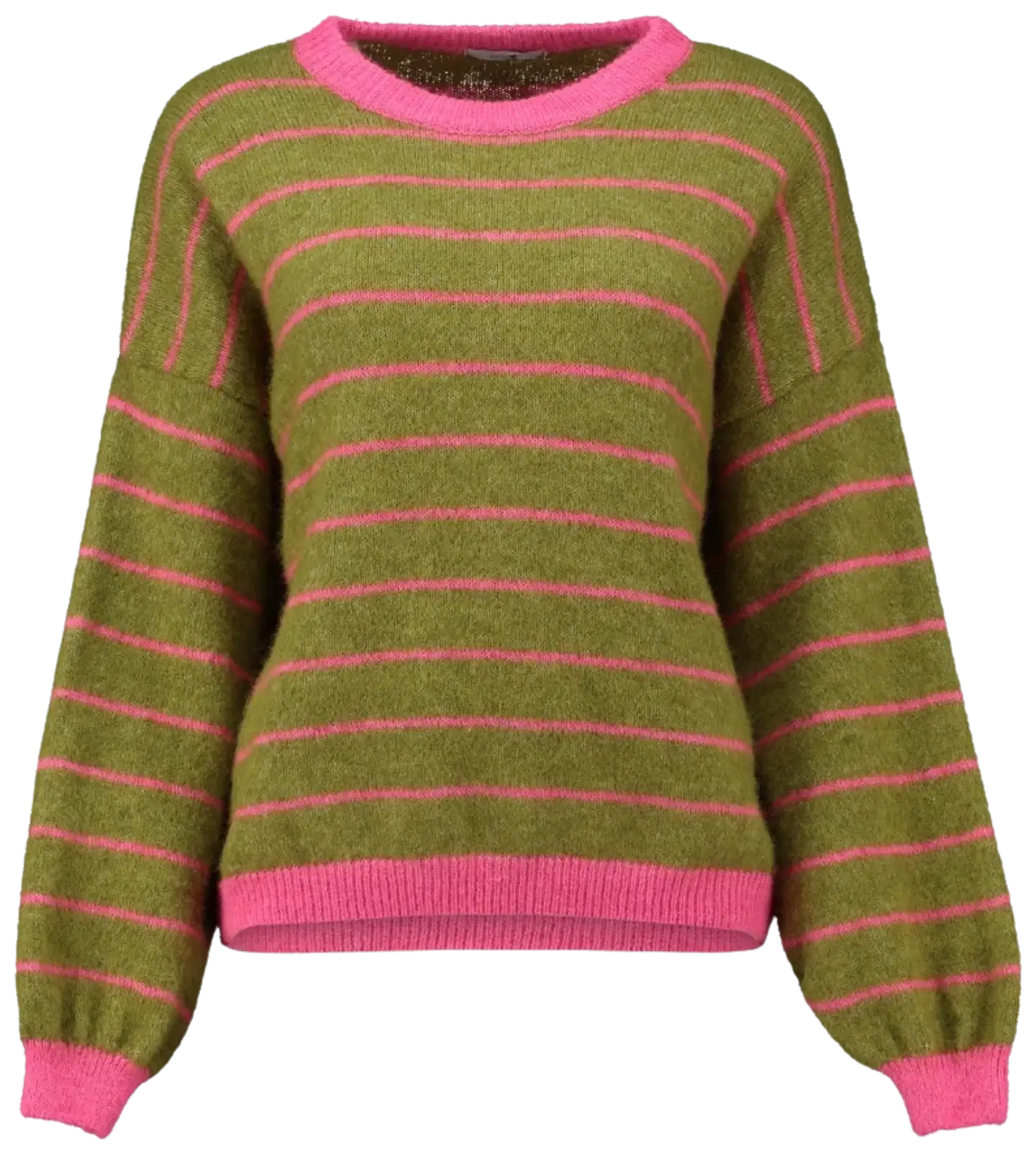 Hailys naisten neule Ke44rry - avocado/pink stripe - 1