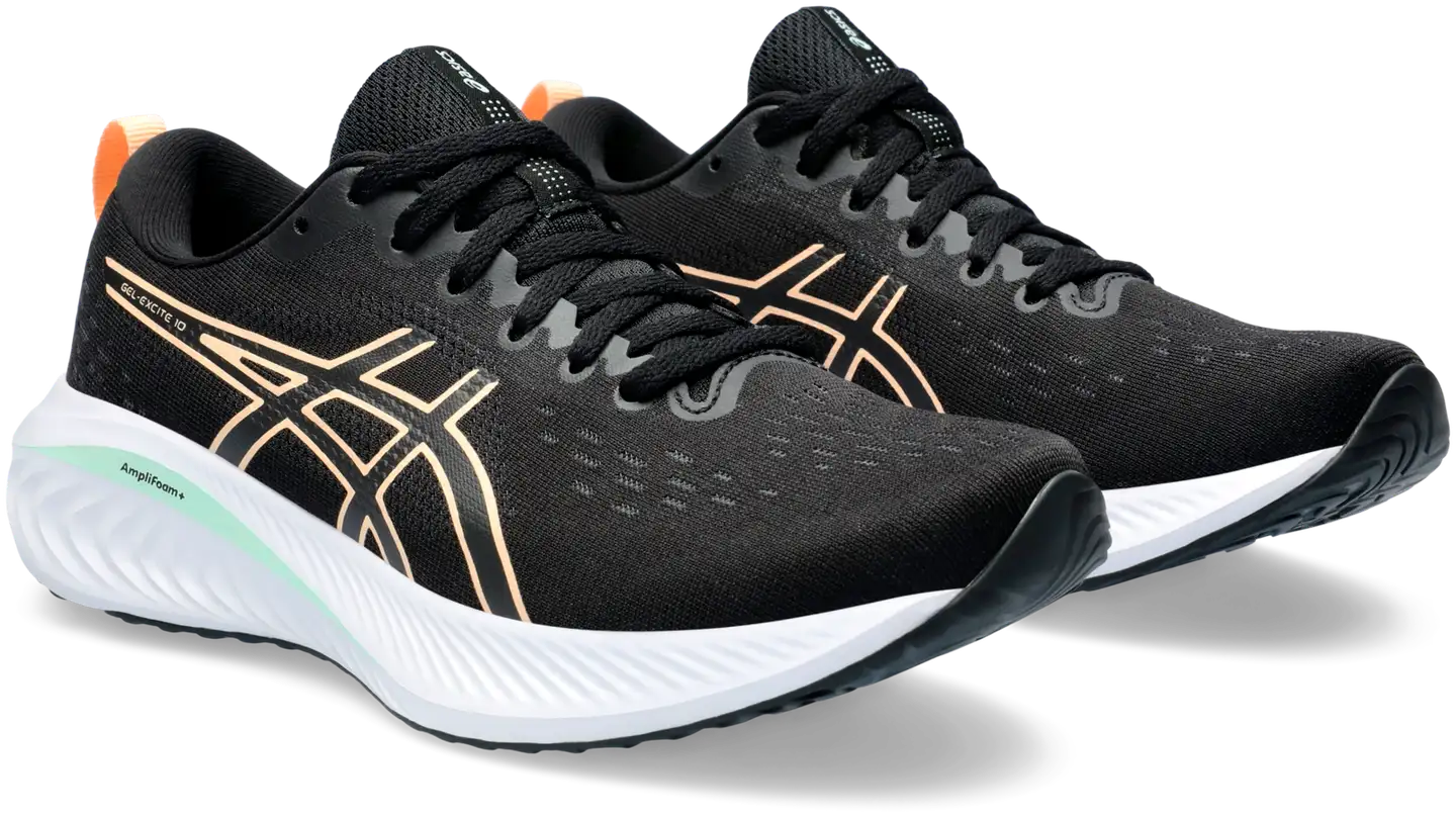 Asics naisten juoksujalkine Gel-Excite 10 - BLACK/APRICOT CRUSH - 4