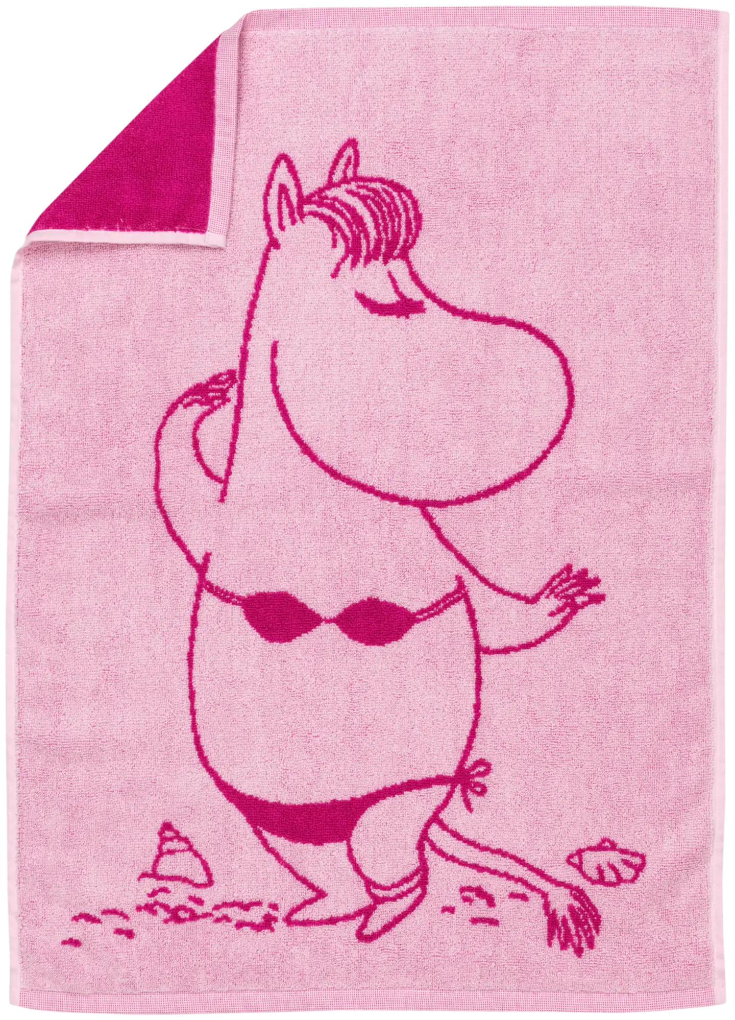 Moomin Arabia Muumikäsipyyhe 50x70 Niiskuneiti v.pun. GOTS