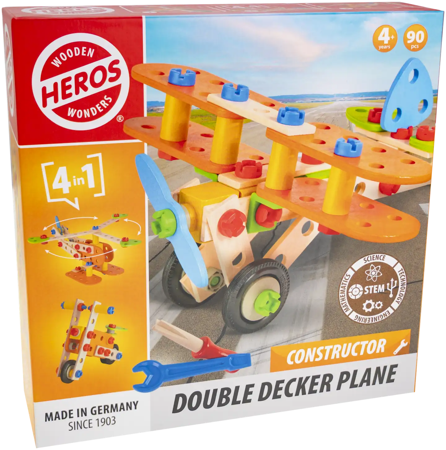 Heros rakennussarja Constructor Lentokone 90 osaa - 6