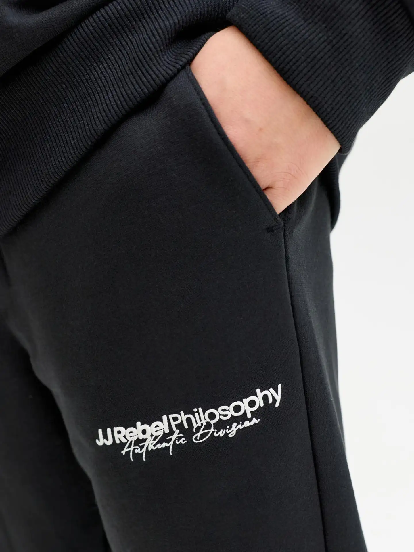 JJ REBEL JUNIOR lasten collegehousut - BLACK - 8