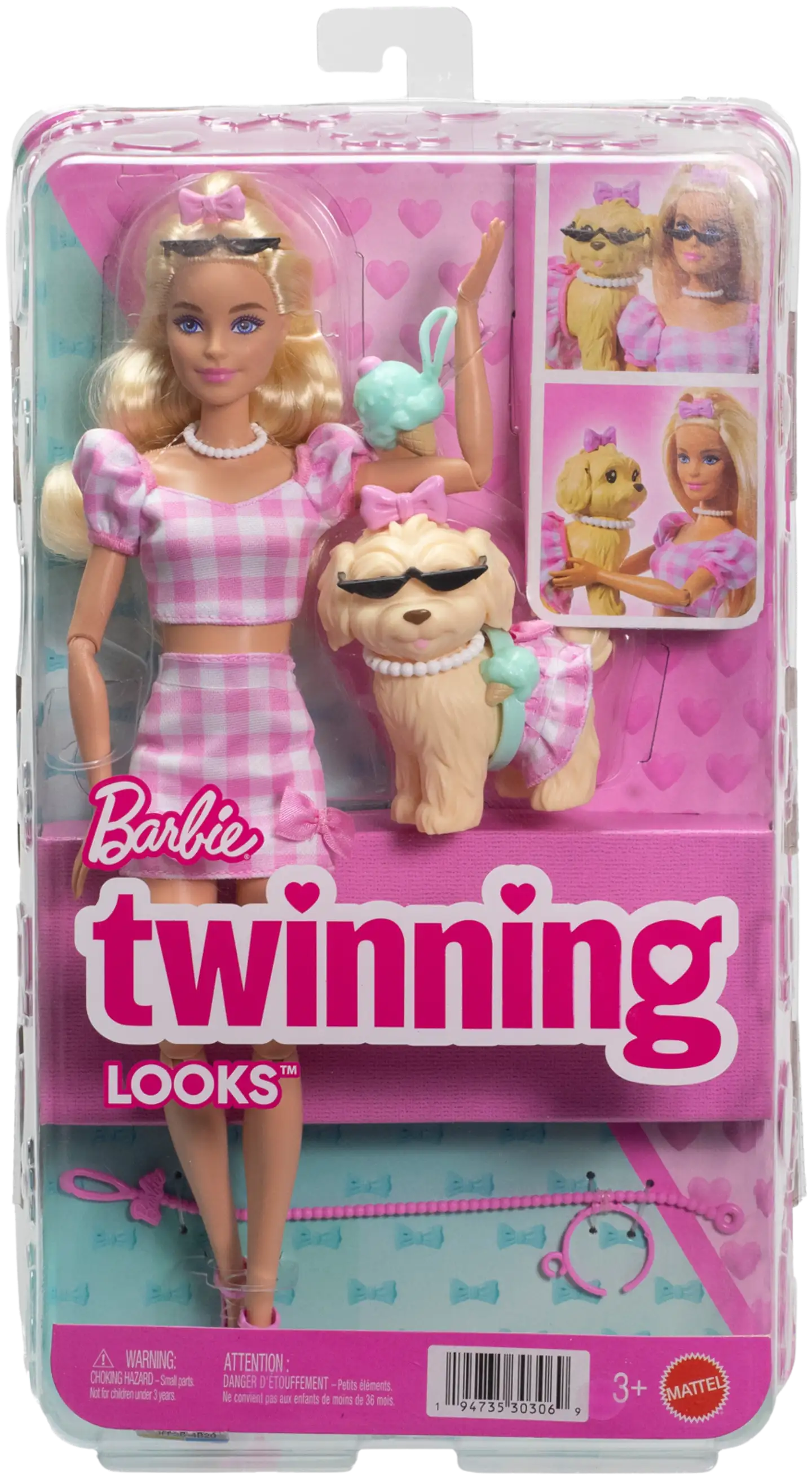 Barbie Twinning Looks Nukke Ja Lemmikki V.Pun - 3