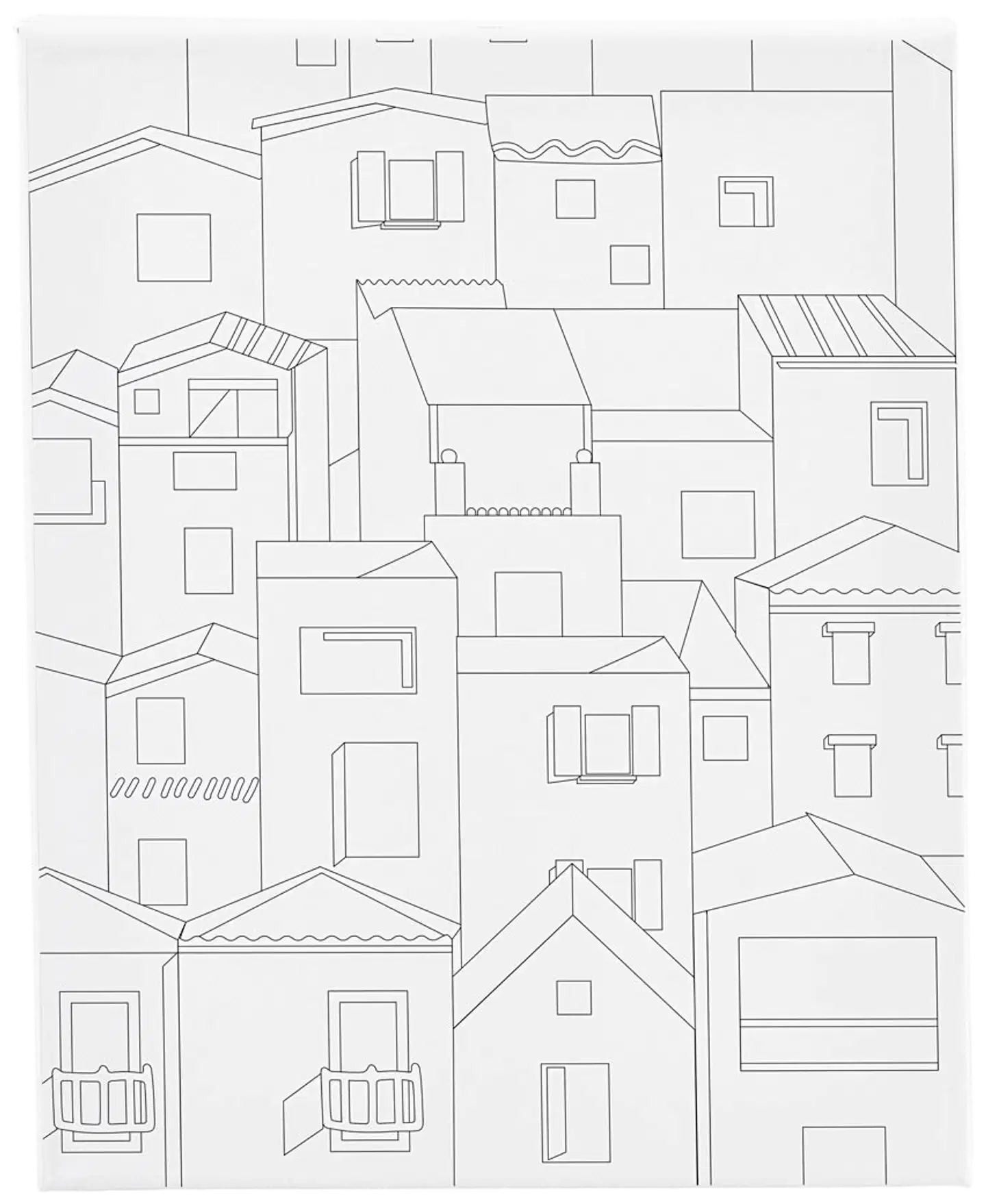 Creativ Company kuvioitu maalauspohja kaupunki 24x30cm - 1