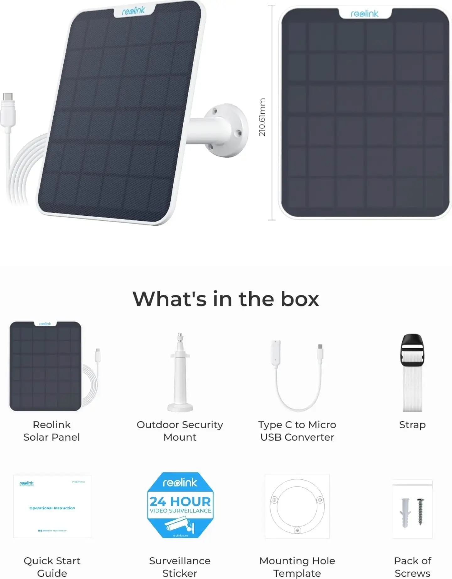 Reolink Solar Panel 2 aurinkopaneeli (valkoinen) - 3