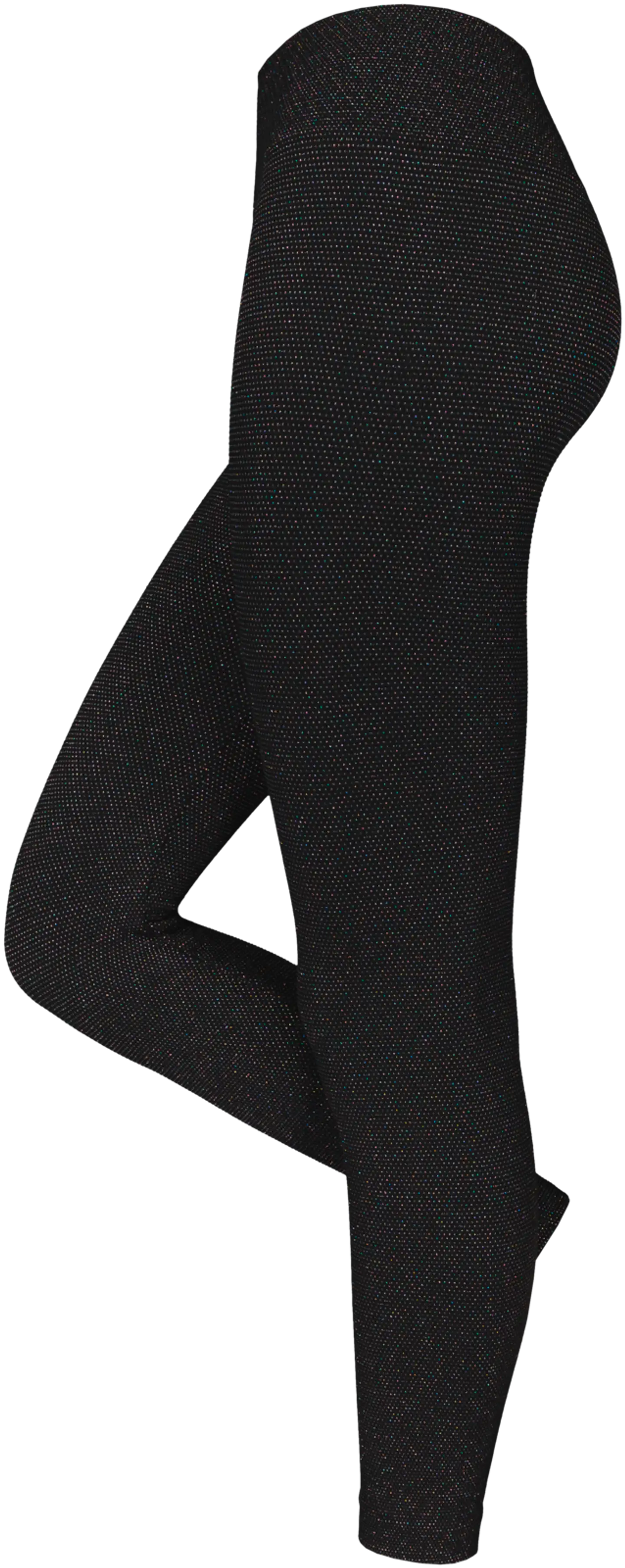 House naisten lurex-leggingsit 118NRMC23 - BLACK - 2