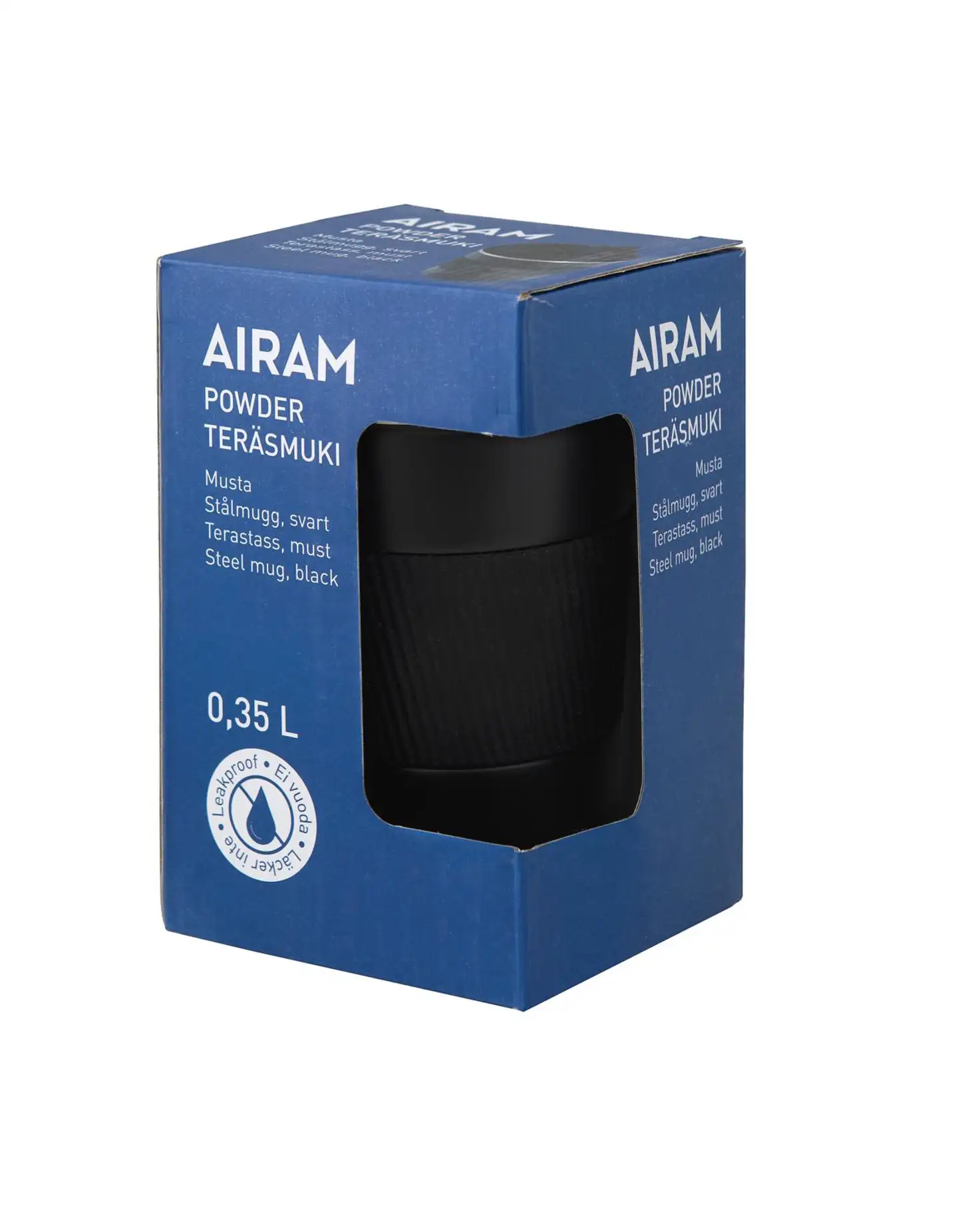 Airam POWDER TERÄSMUKI 0.35 L MUSTA - 2