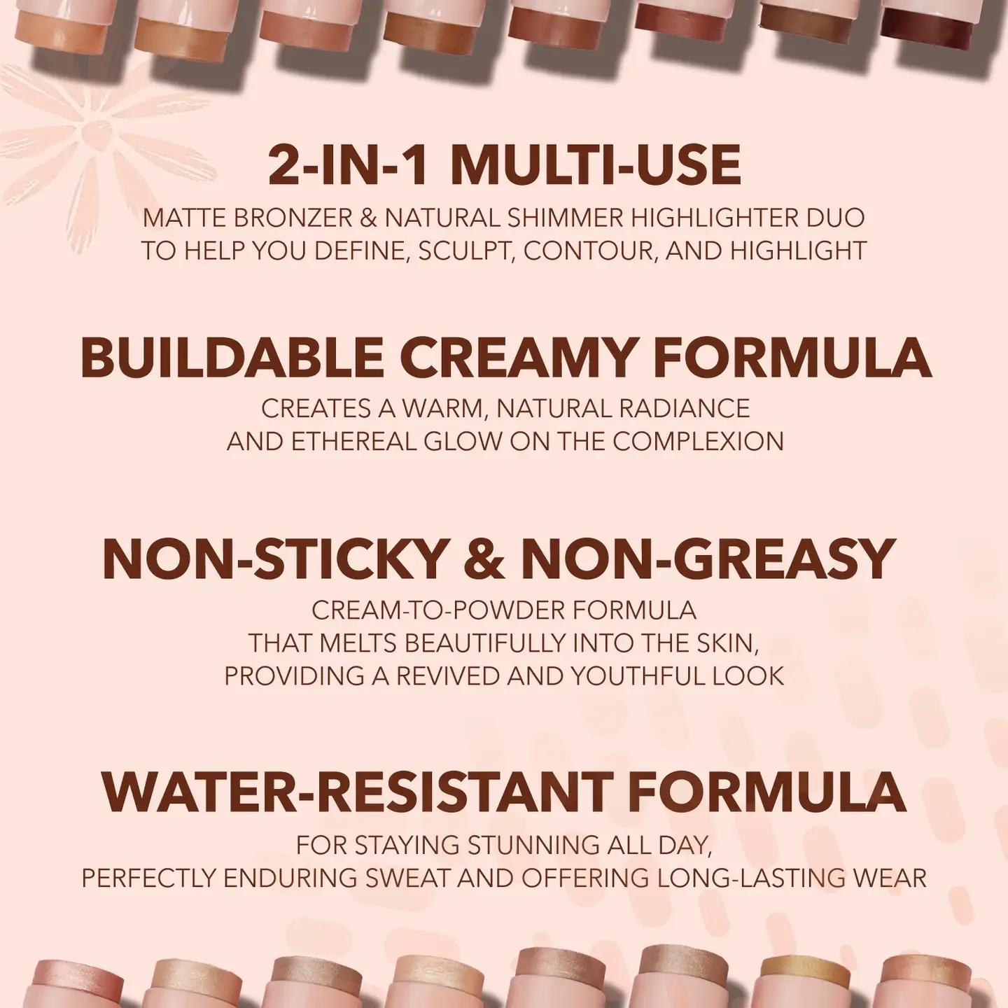 MOIRA Sculpt & Glow Duo Stick varjostus- ja korostuspuikko 6 g + 5,2 g - 300 Cool For Summe - 4