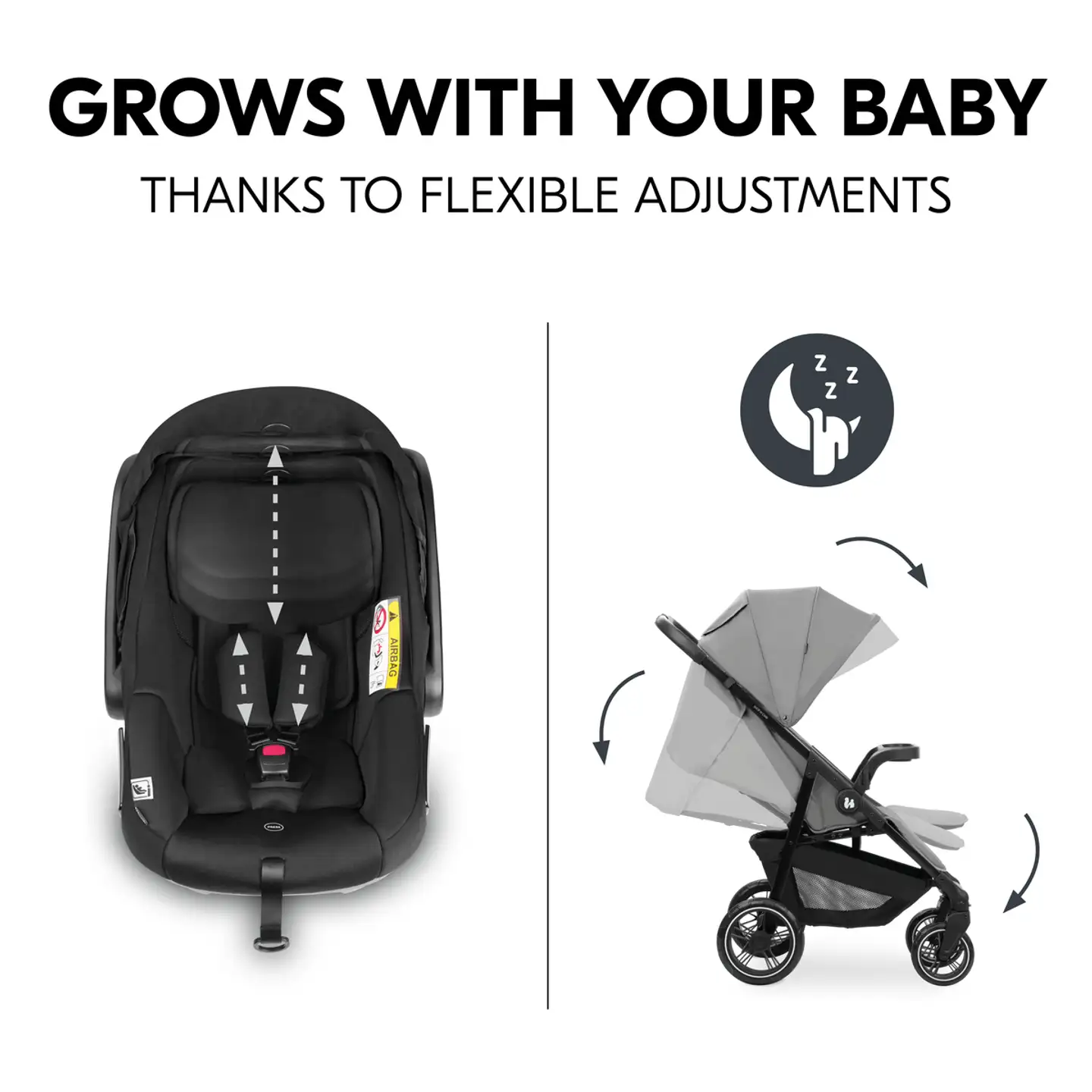 Hauck yhdistelmävaunut Shop N Care Trio Set 0-25 kg harmaa - 28