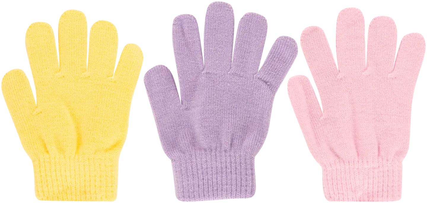 Ciraf lasten stretch-hansikkaat 3-pack 237C082410 - Lilac/yellow/pink - 1