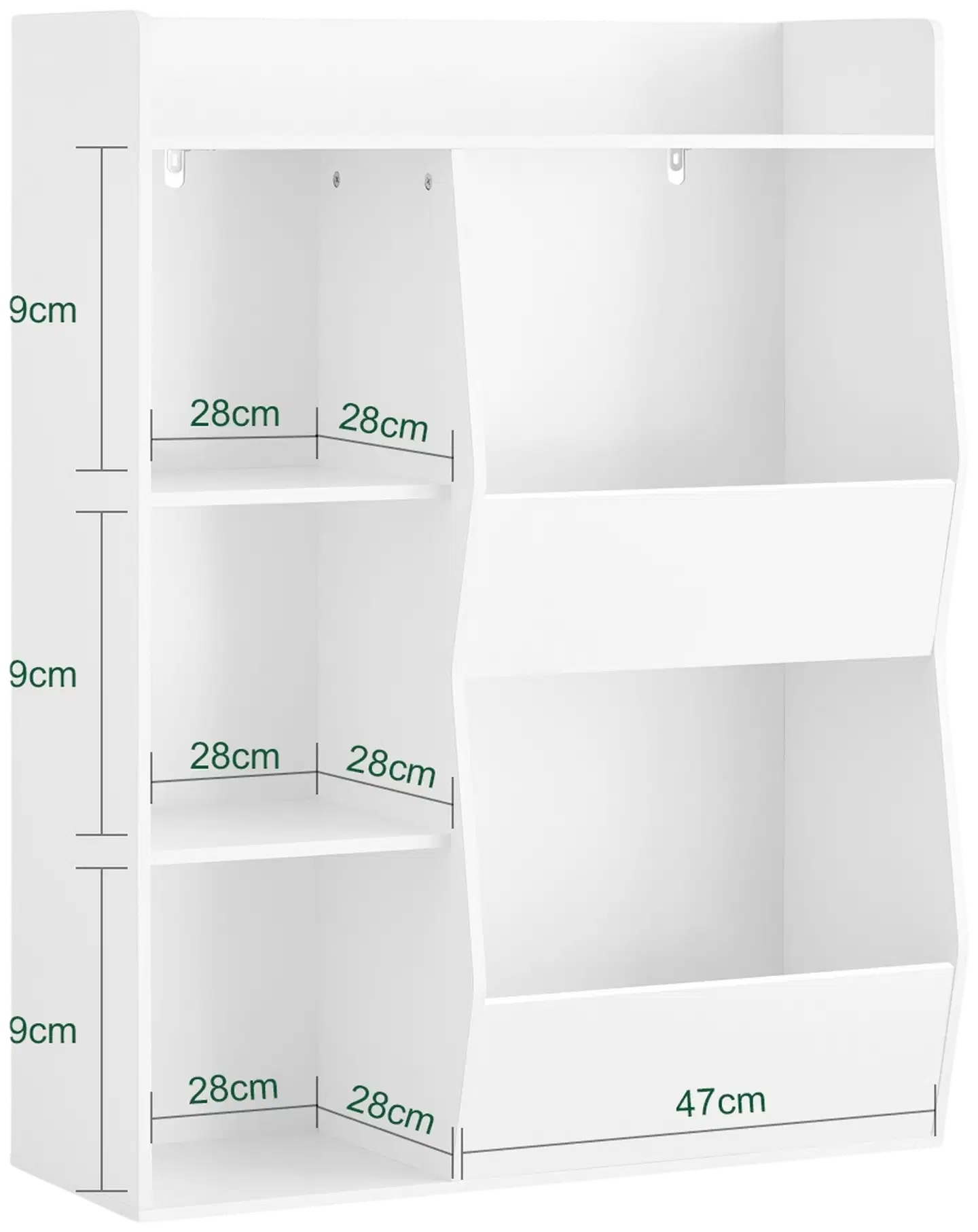 SoBuy lastenhylly valkoinen KMB55-K-W - 3