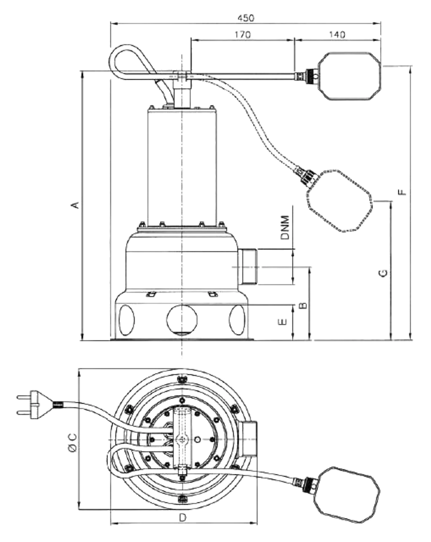 Nocchi Biox 400-12A 1V uppopumppu - 2