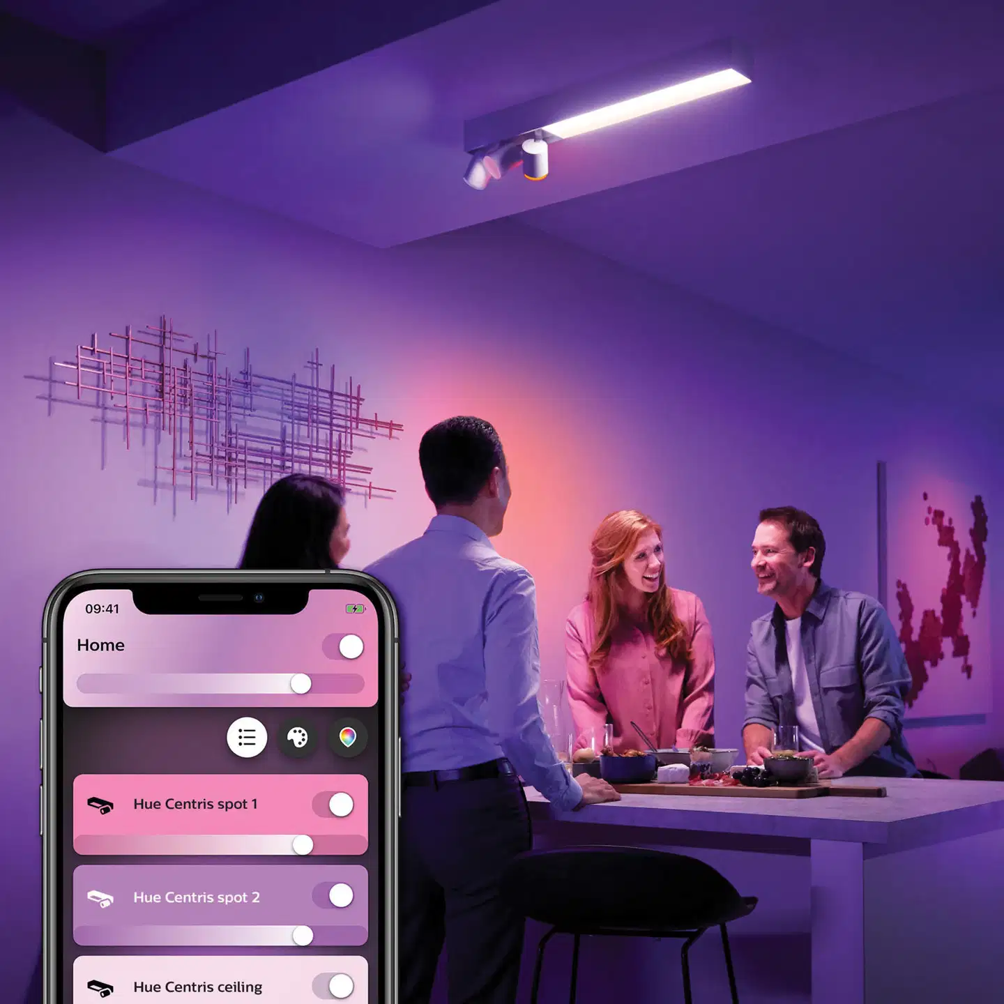 Philips Hue Centris -kattovalaisin kolmella kohdevalolla 36W 2000-6500K 3700LM valkoinen - 7