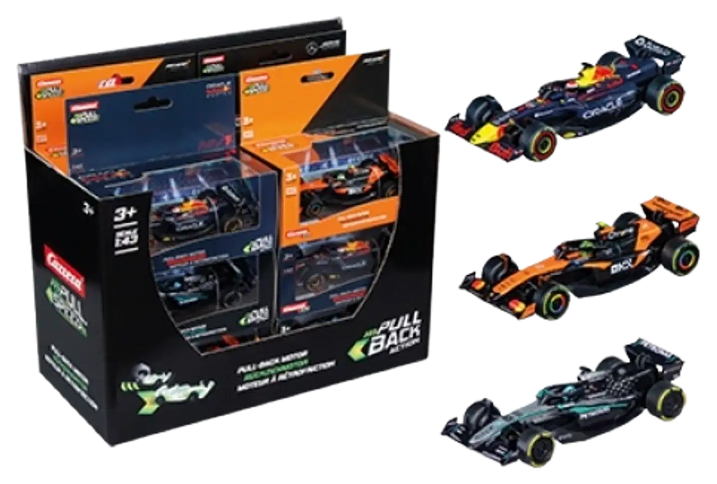 Carrera pikkuauto Formula Mix Pull&Speed, erilaisia
