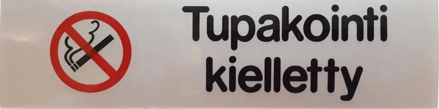 Tupakointi kielletty 4x16 cm Wichelhaus