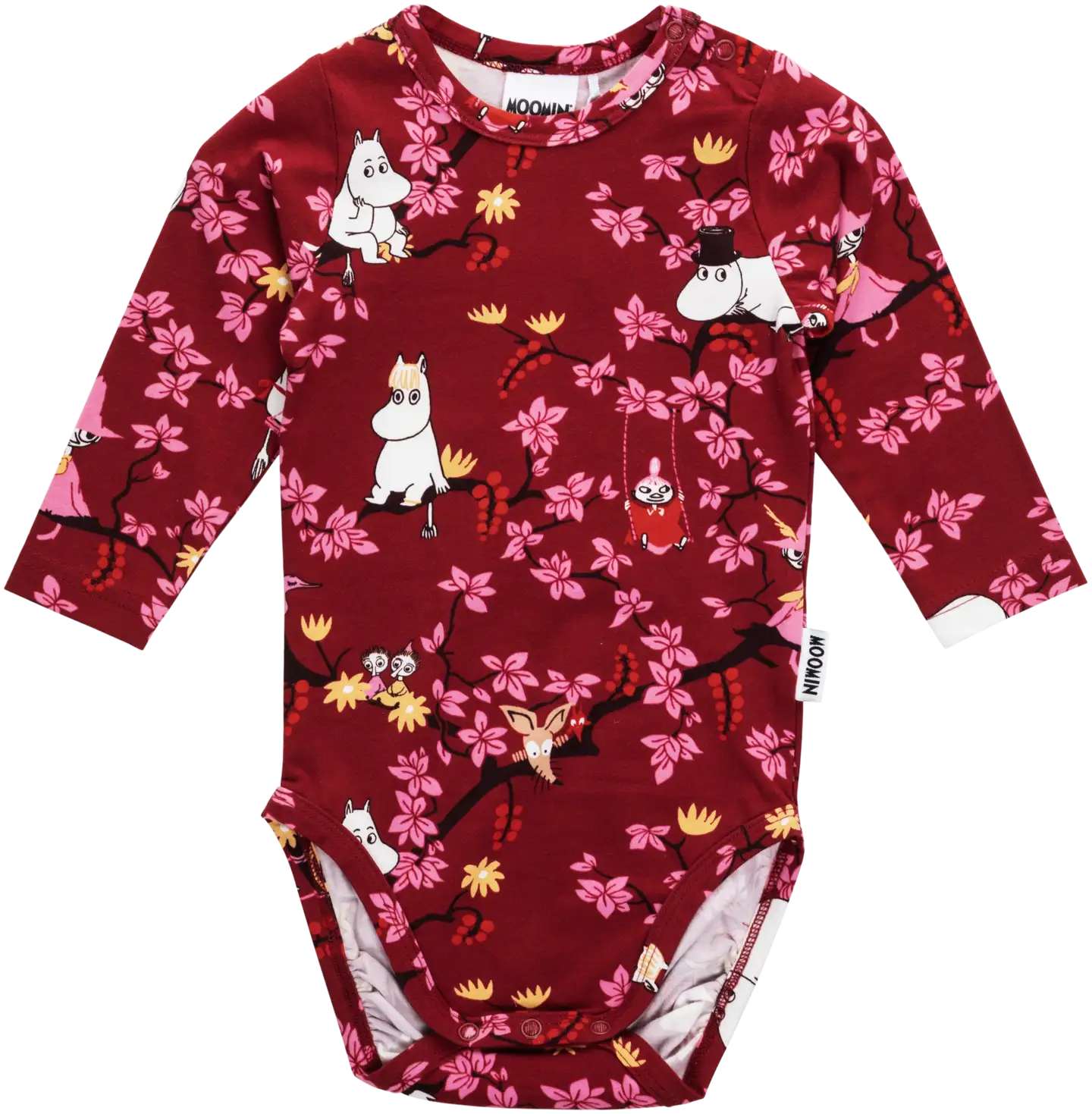 Martinex Muumi vauvojen body Kiipeilypuu 588437 - burgundi - 1