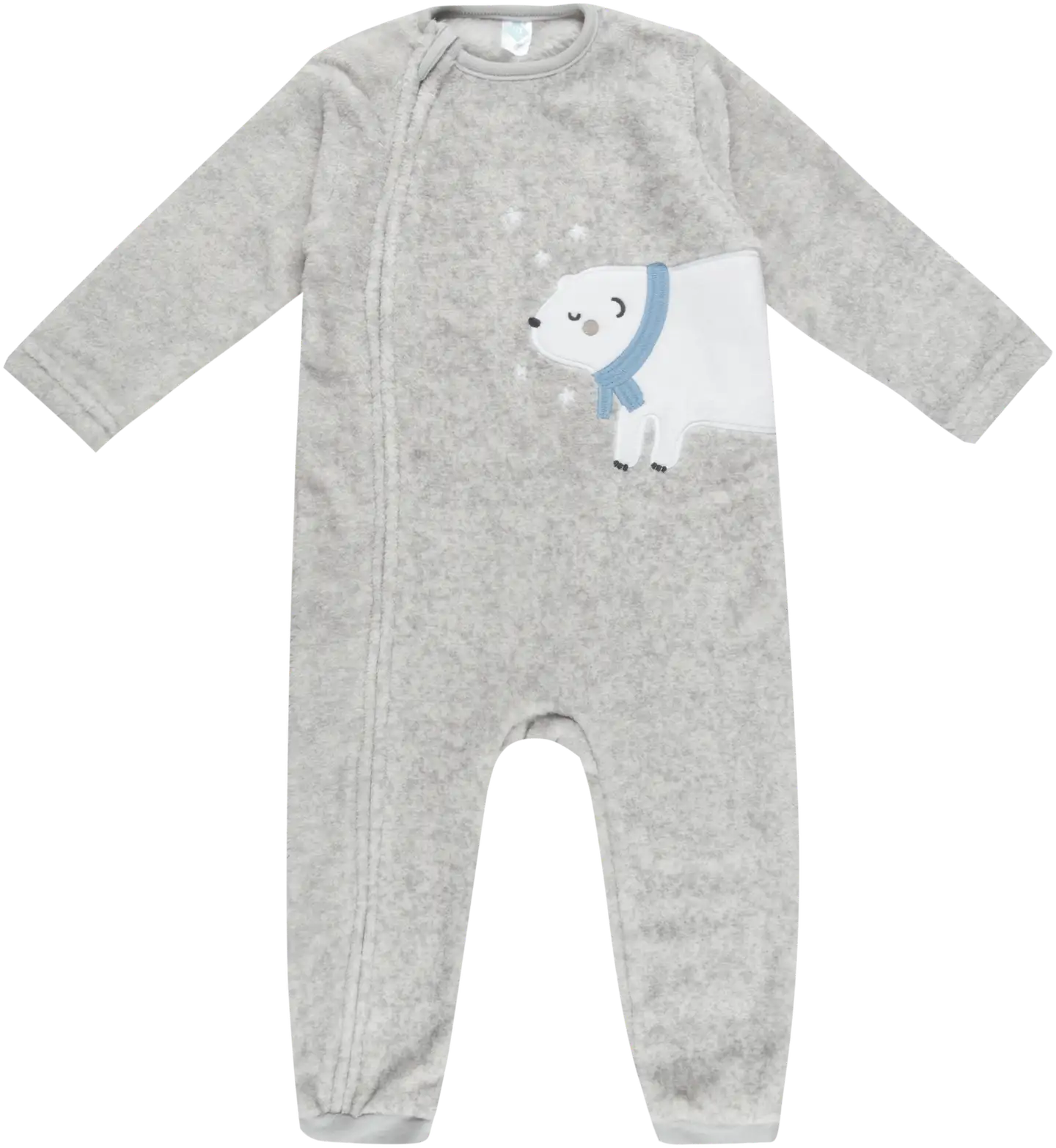 TEX BABY vauvojen potkupuku fleece Jääkarhu - GREY CHINE LIGHT - 1