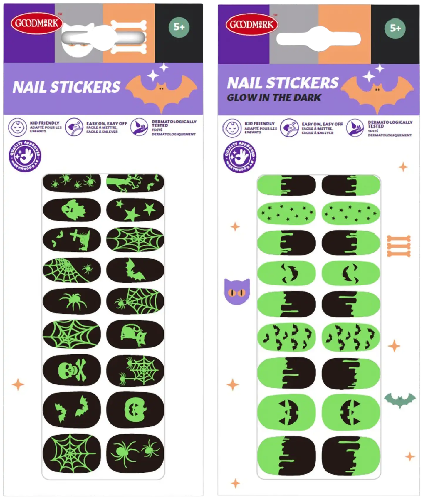 Kynsitarrat GID Halloween, erilaisia