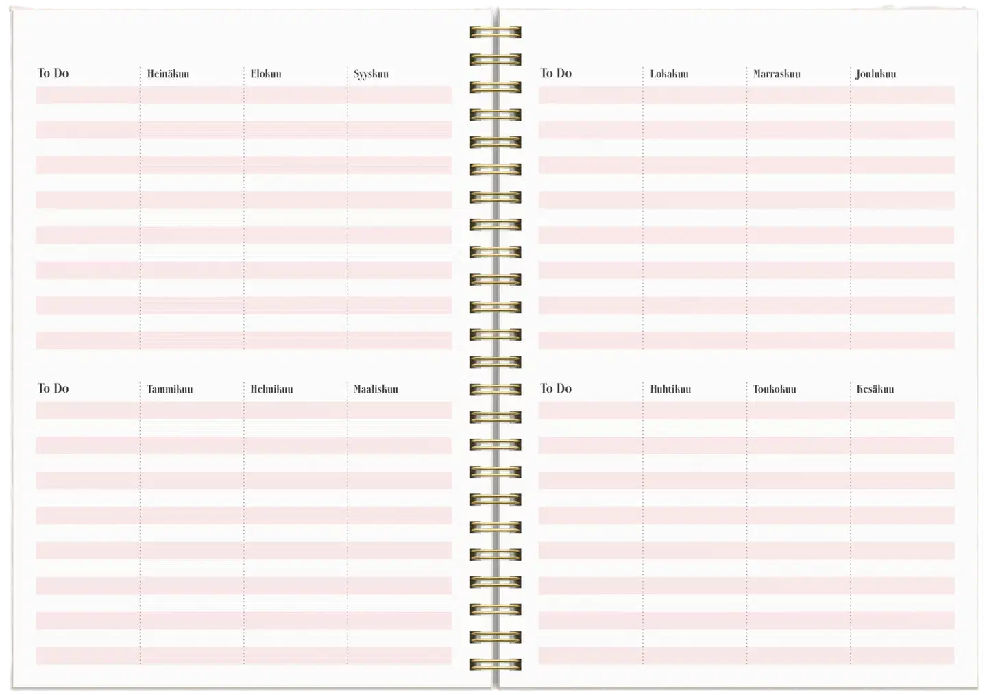 Burde Life Planner Pink A5 26/27 - 4