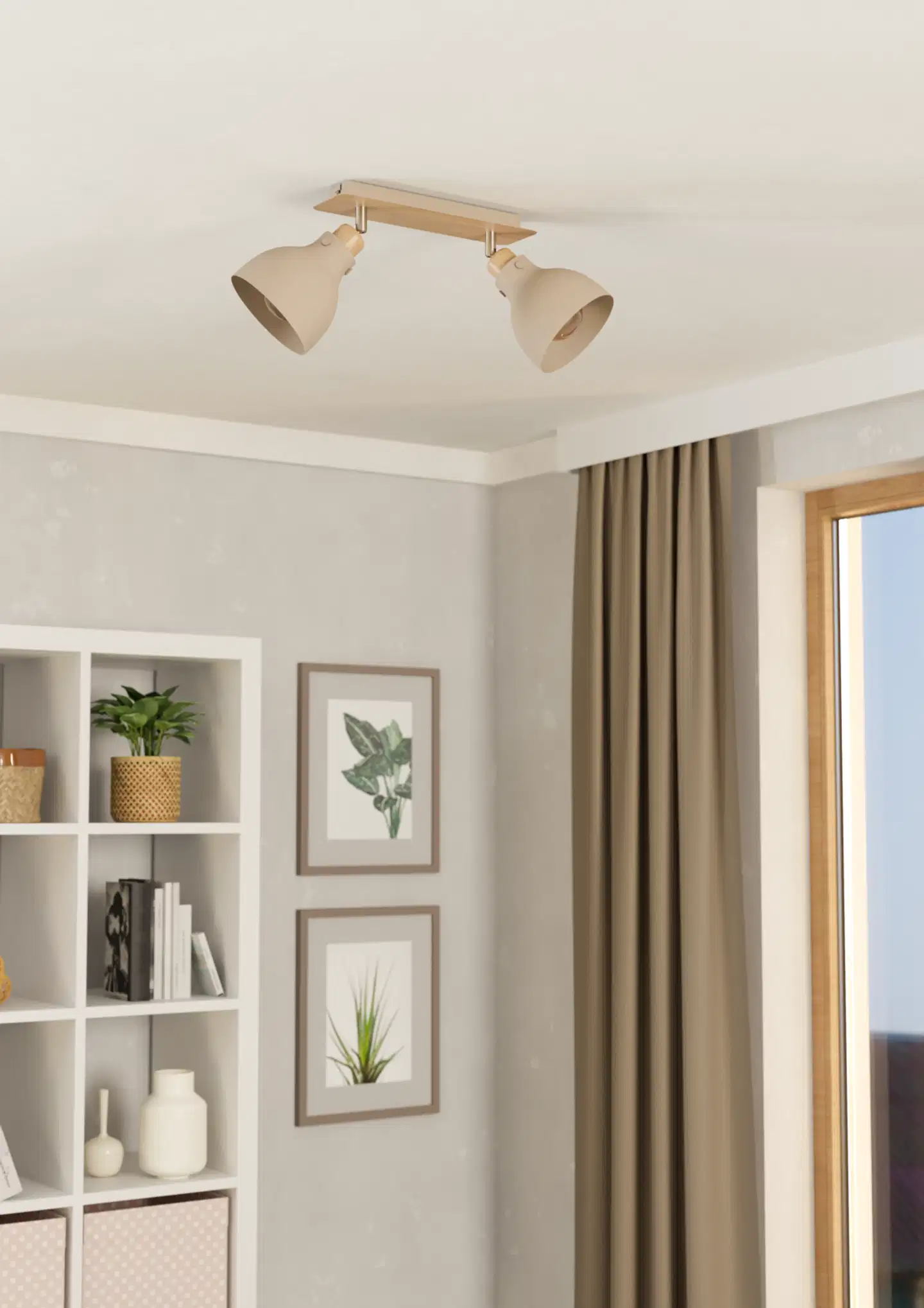 EGLO Kattovalaisin 2-os Arrefice hiekka/puu - 7