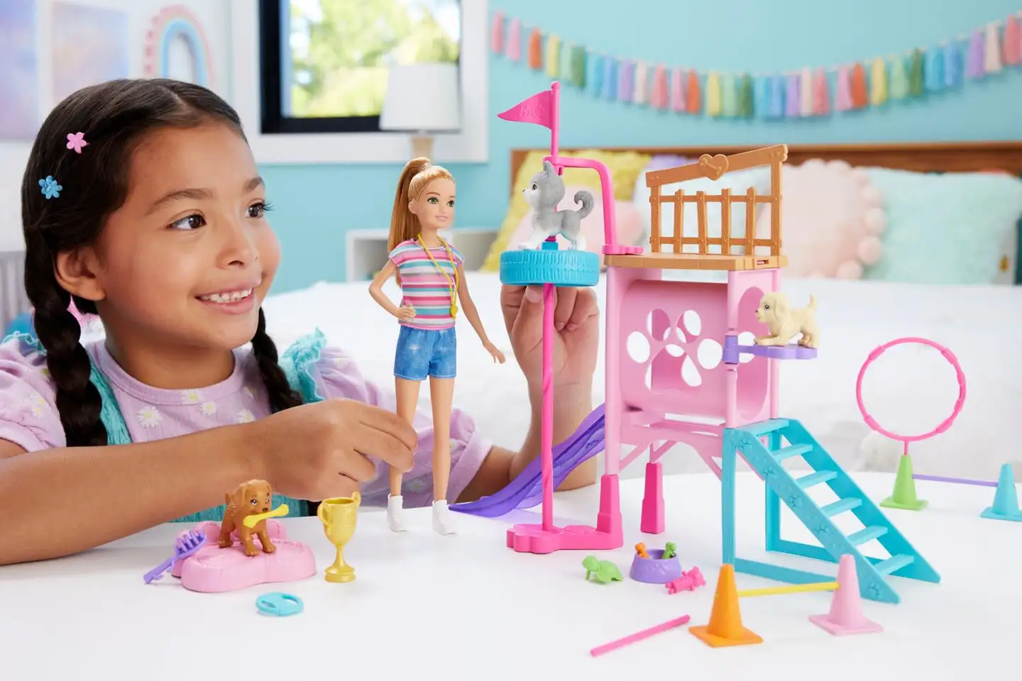 Barbie Stacie Puppy Playground - koirien leikkikeskus leikkisetti - 5