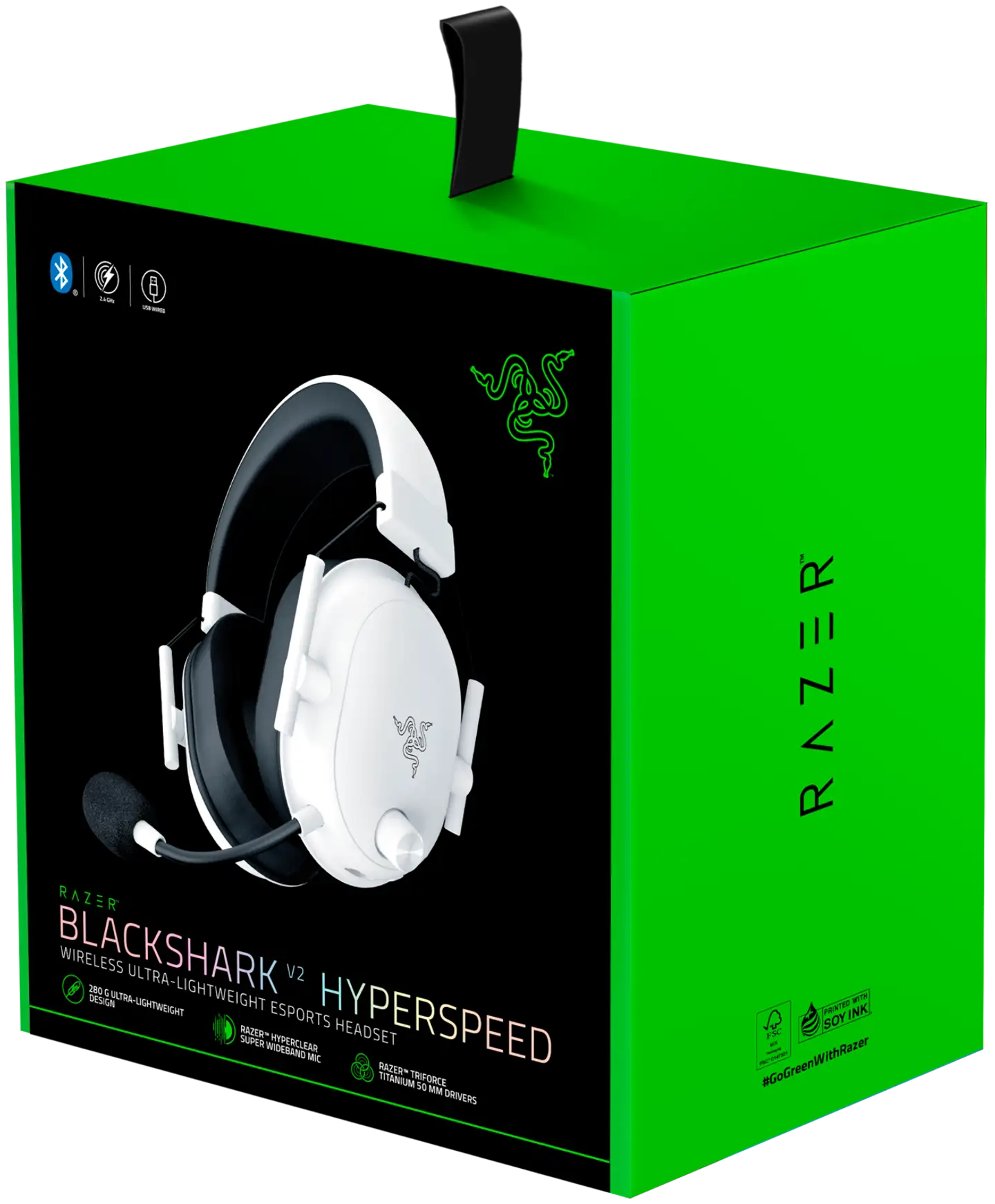 Razer Blackshark V2 Hyperspeed langattomat kuulokkeet valkoinen - 7