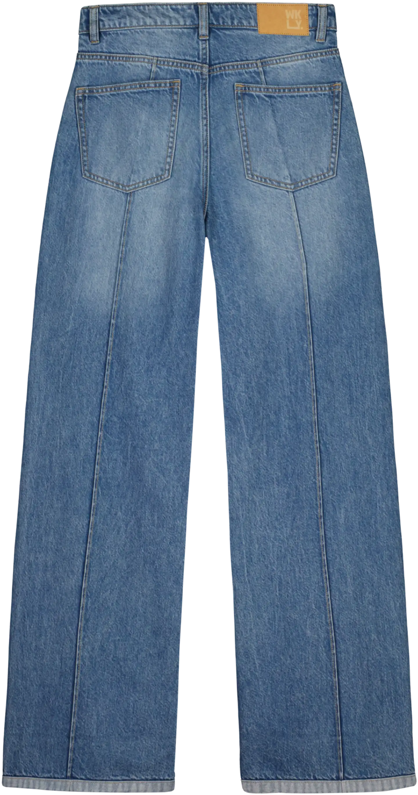 WKLY. naisten leveälahkeiset farkut 222W000207 - Indigo - 2