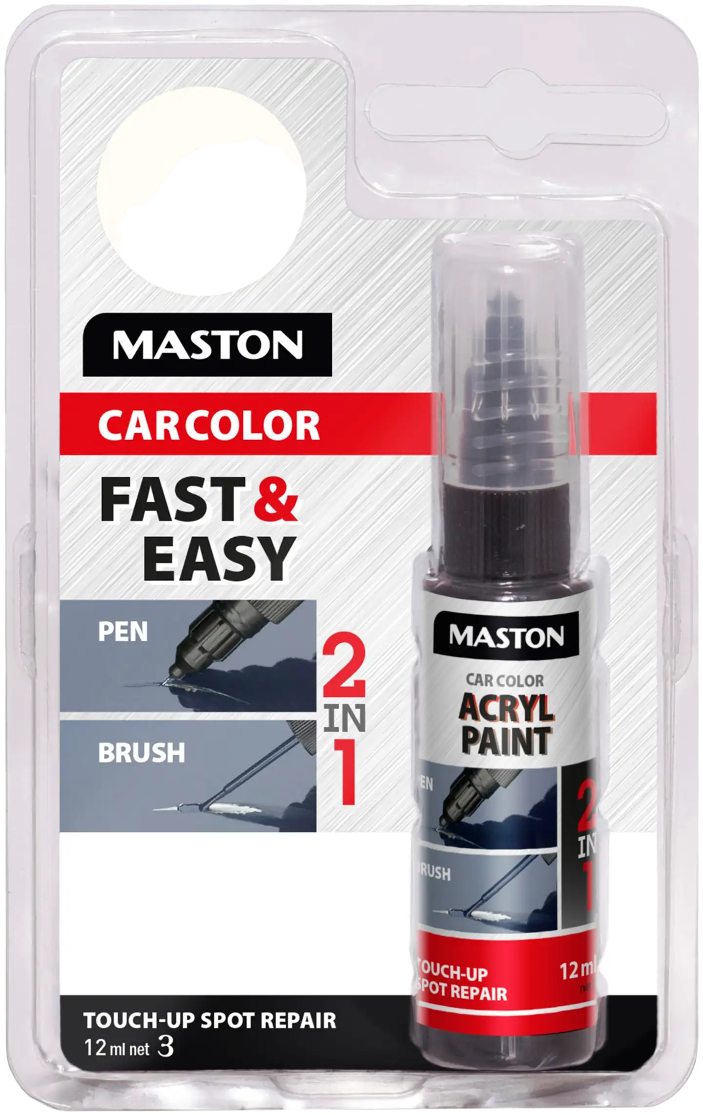 Maston korjauskynä CarColor Touch-Up valkoinen 1015 12 ml