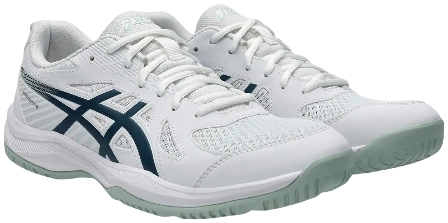 ASICS miesten sisäpelikengät Upcourt 6 - white/tranquil teal - 1