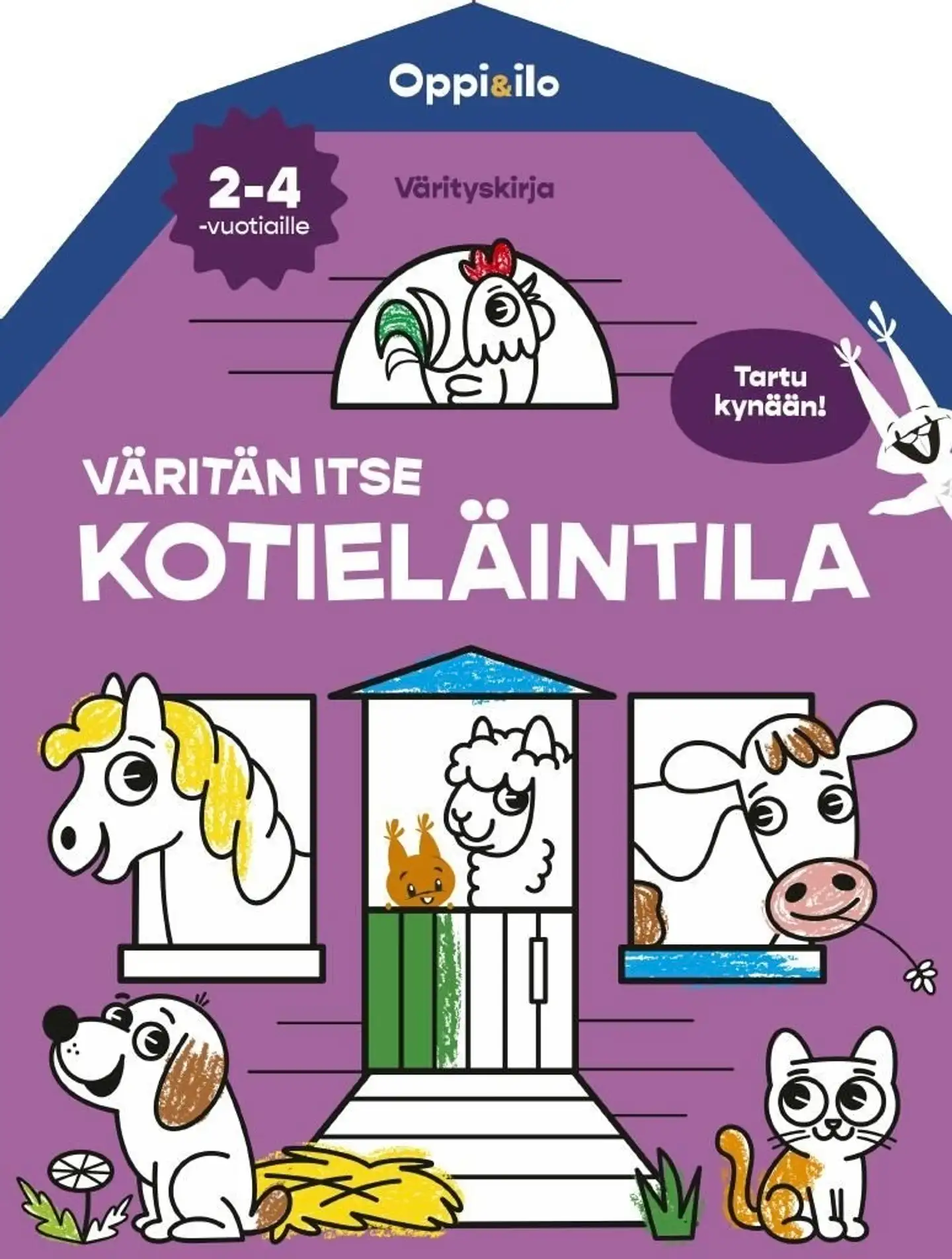 Väritän itse KOTIELÄINTILA 2-4 v - Tartu kynään!