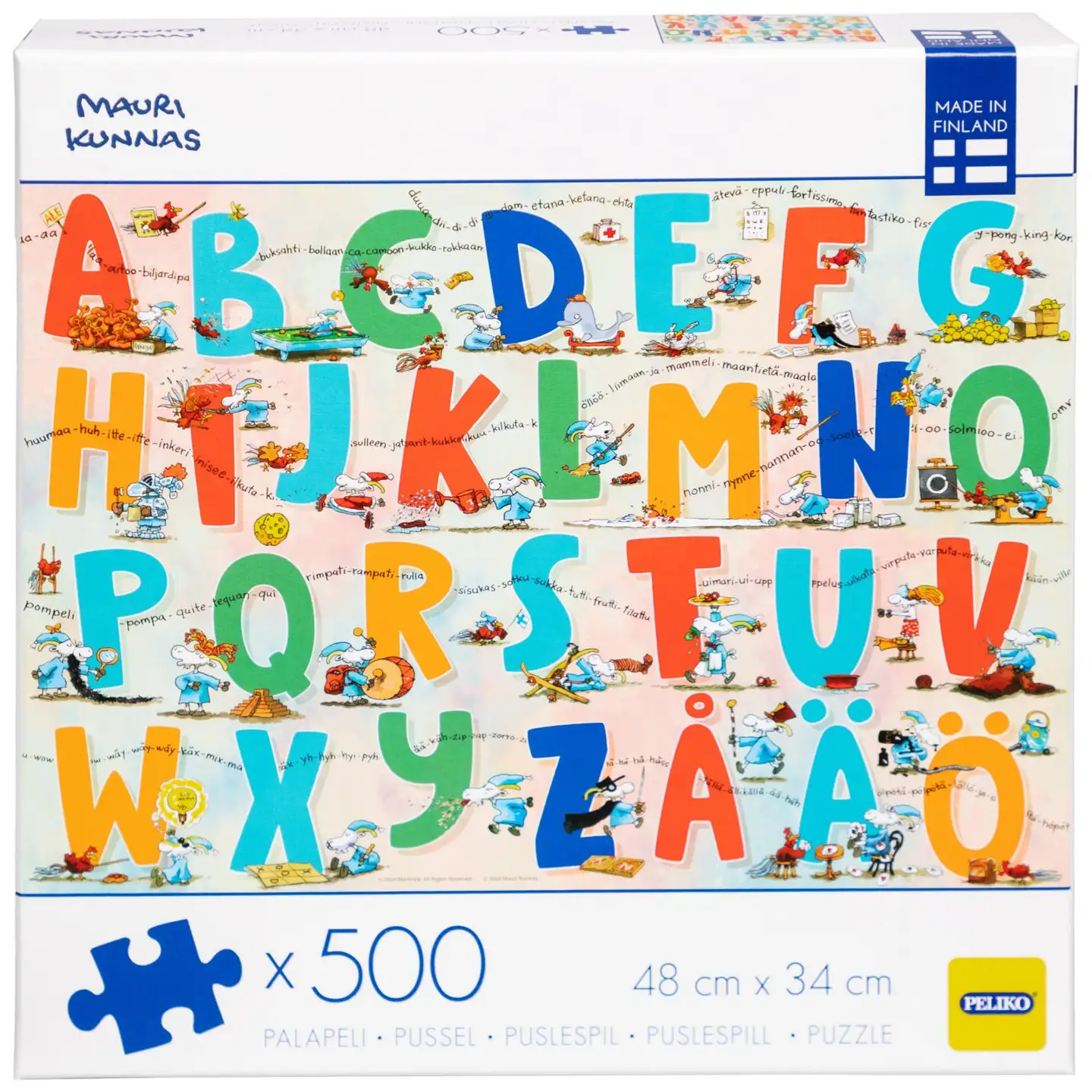 Peliko Mauri Kunnas palapeli 500 palaa aakkoset - 2