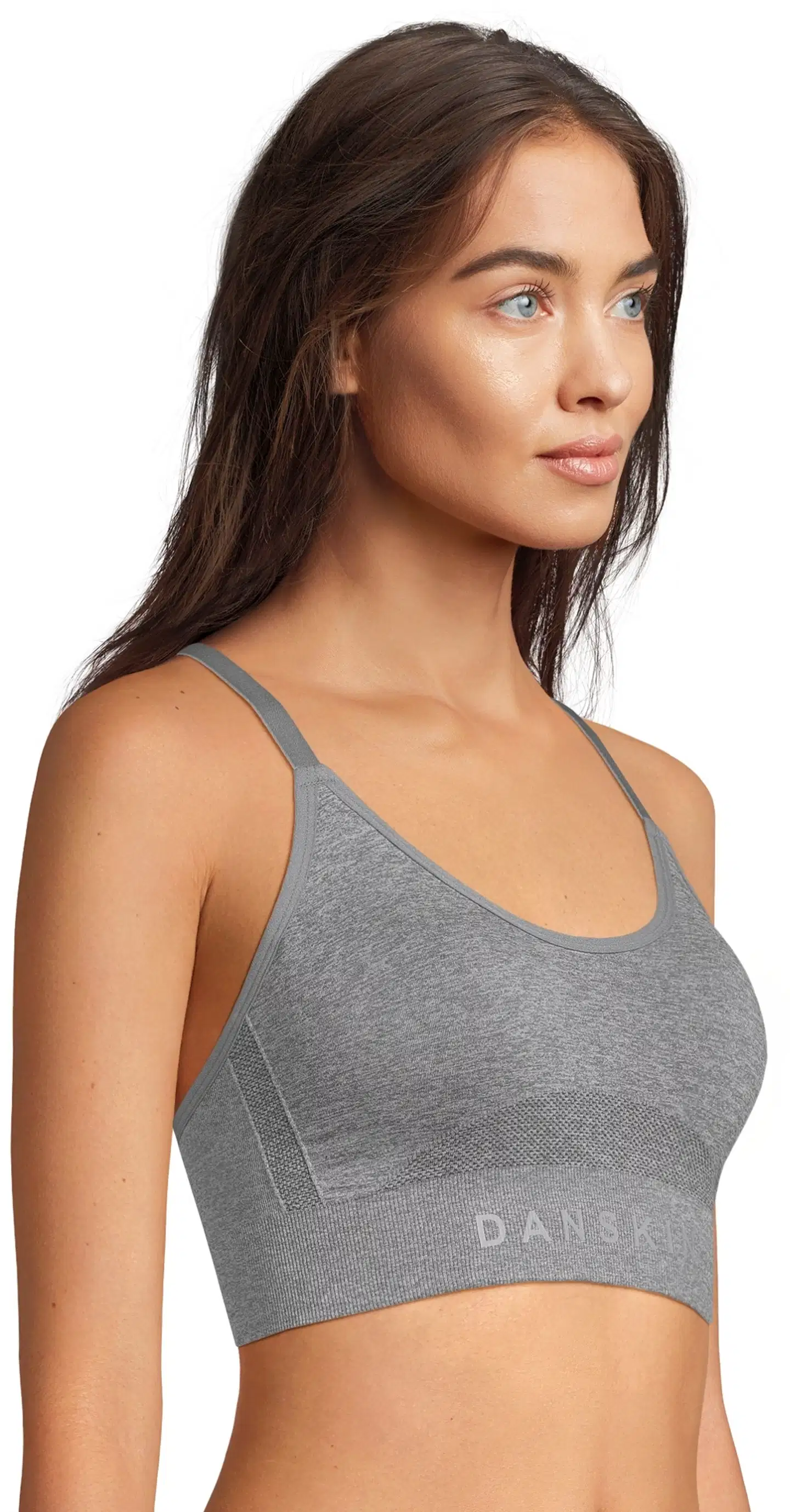 Danskin naisten bralette-rintaliivit 211D082641 - Grey melange - 4