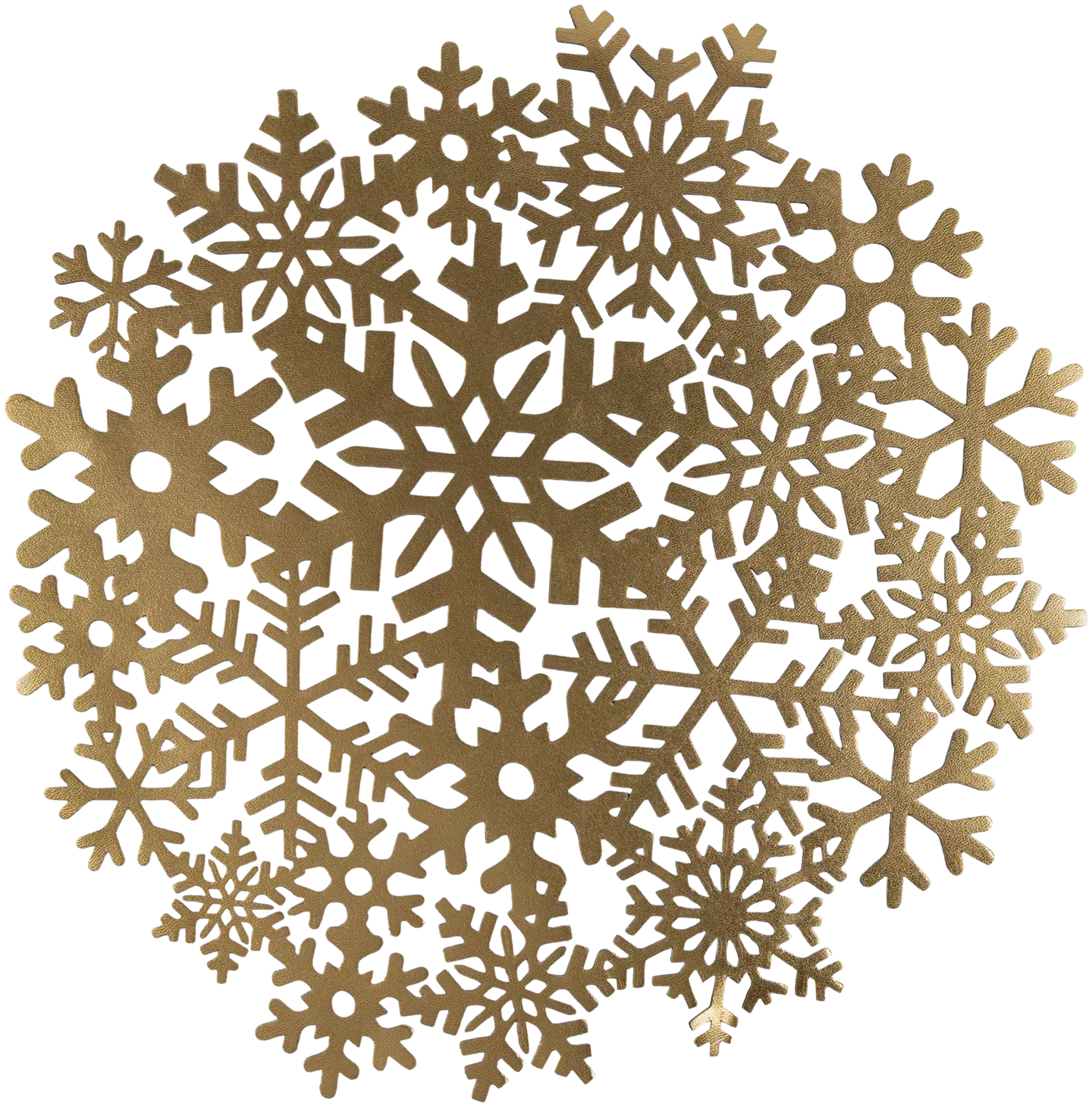 House pöytätabletti Snowflakes 36x41 cm kulta