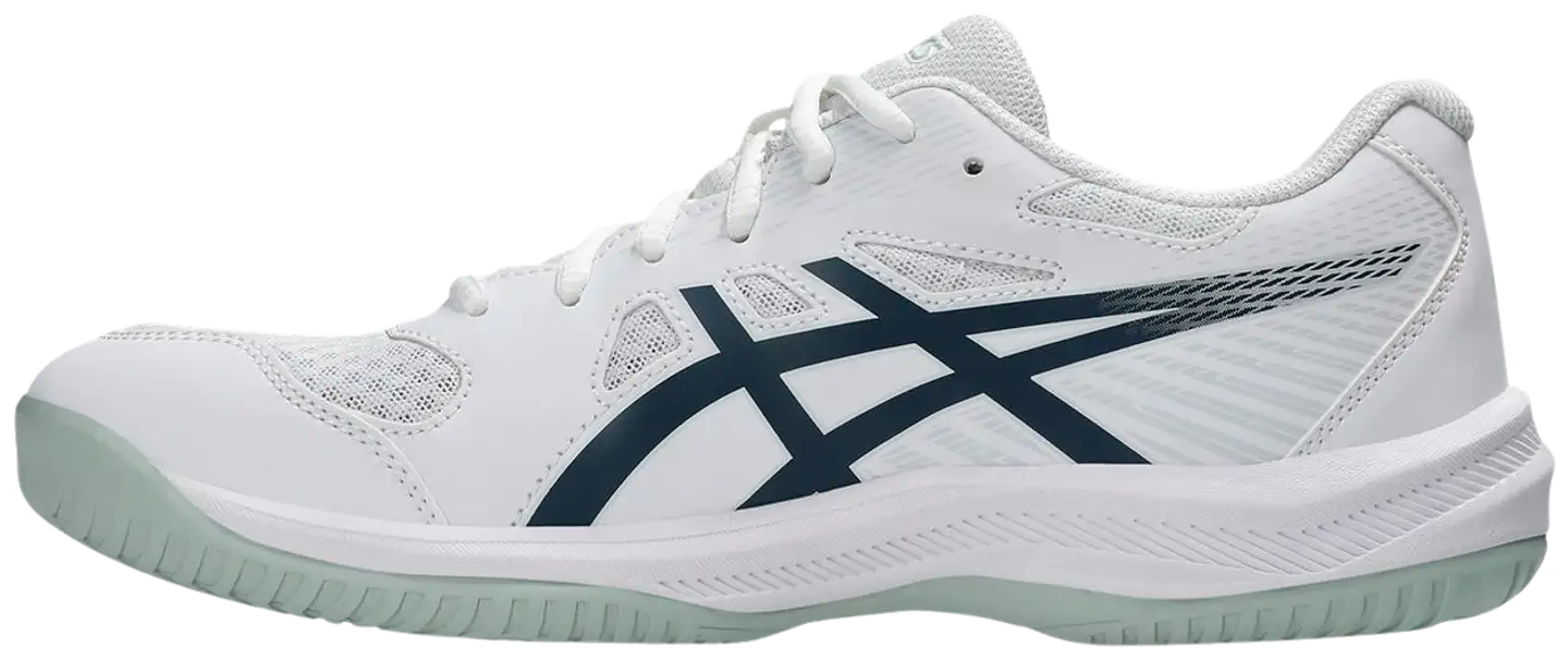ASICS miesten sisäpelikengät Upcourt 6 - white/tranquil teal - 4
