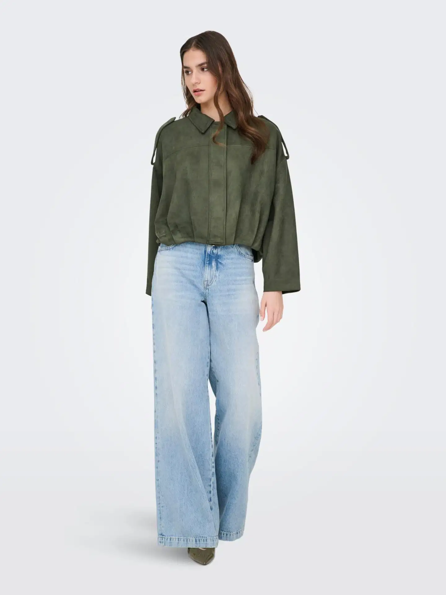 JDY naisten keinomokkatakki Jdynia - Thyme - 4