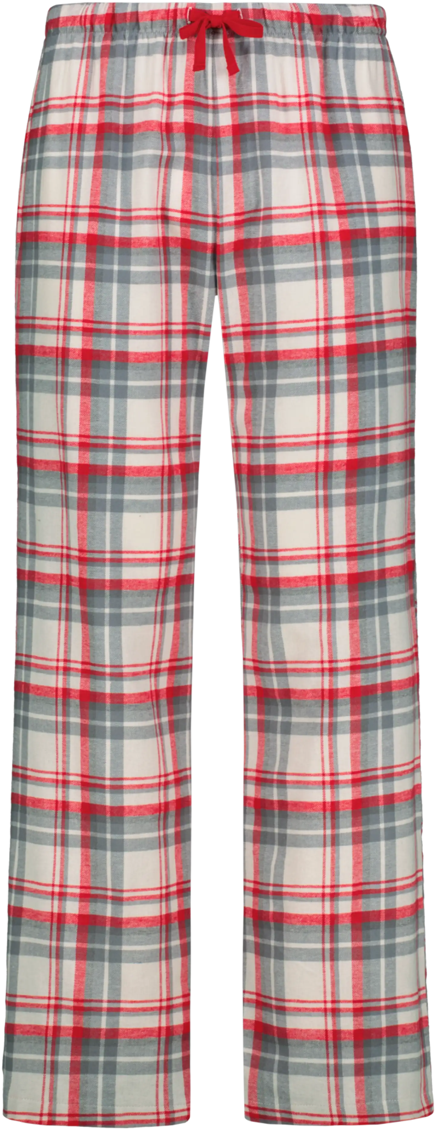 Actuelle naisten flanellihousut 212A382541 - Red/white/grey check