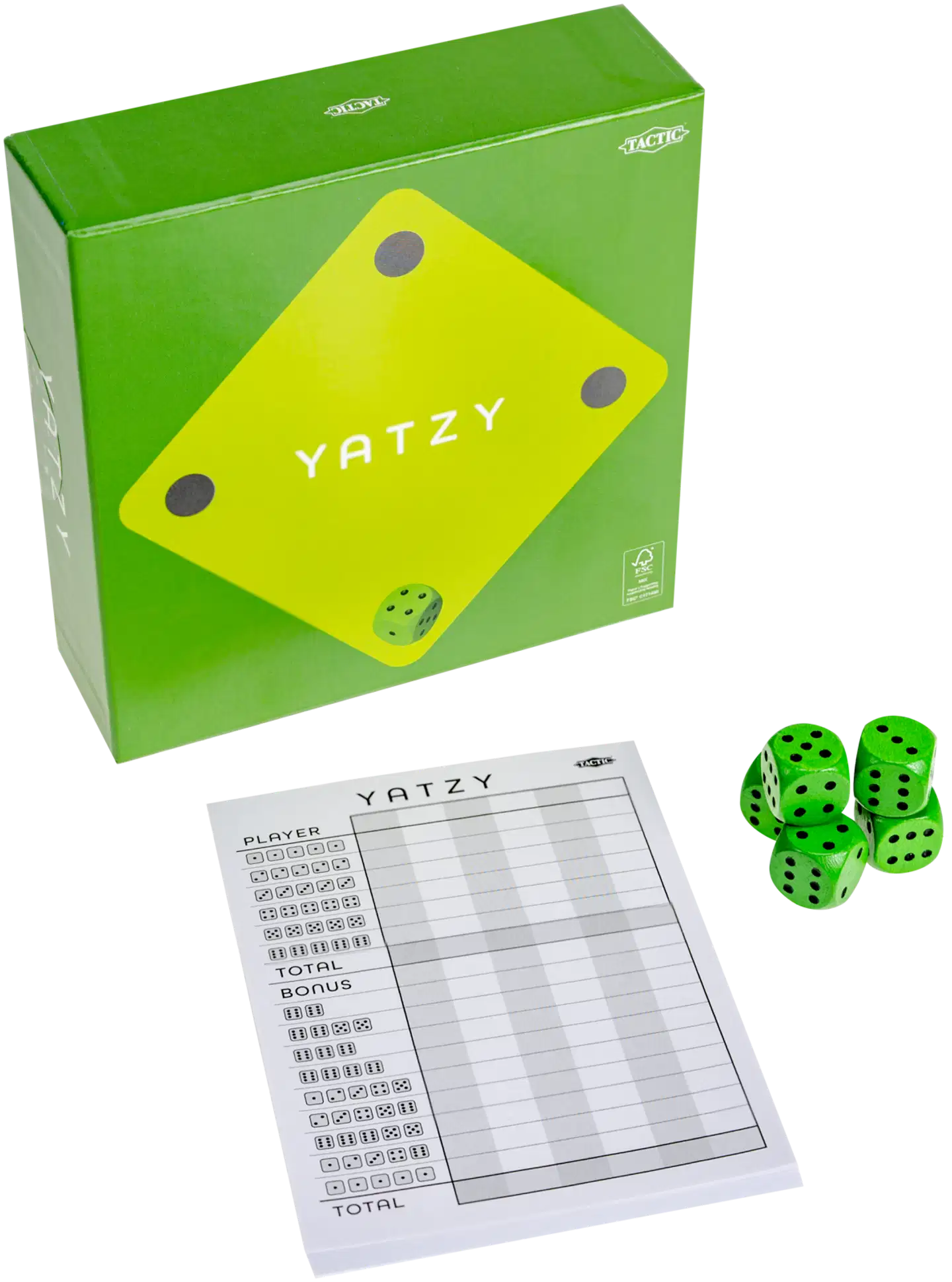 Tactic Noppapeli Yatzy Minimalist vihreä - 2