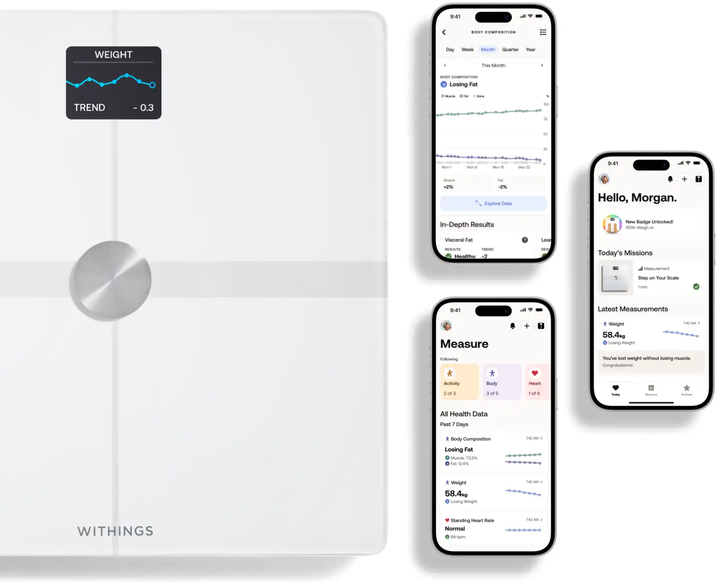 Withings Kehonanalyysivaaka Body Smart  valkoinen - 3