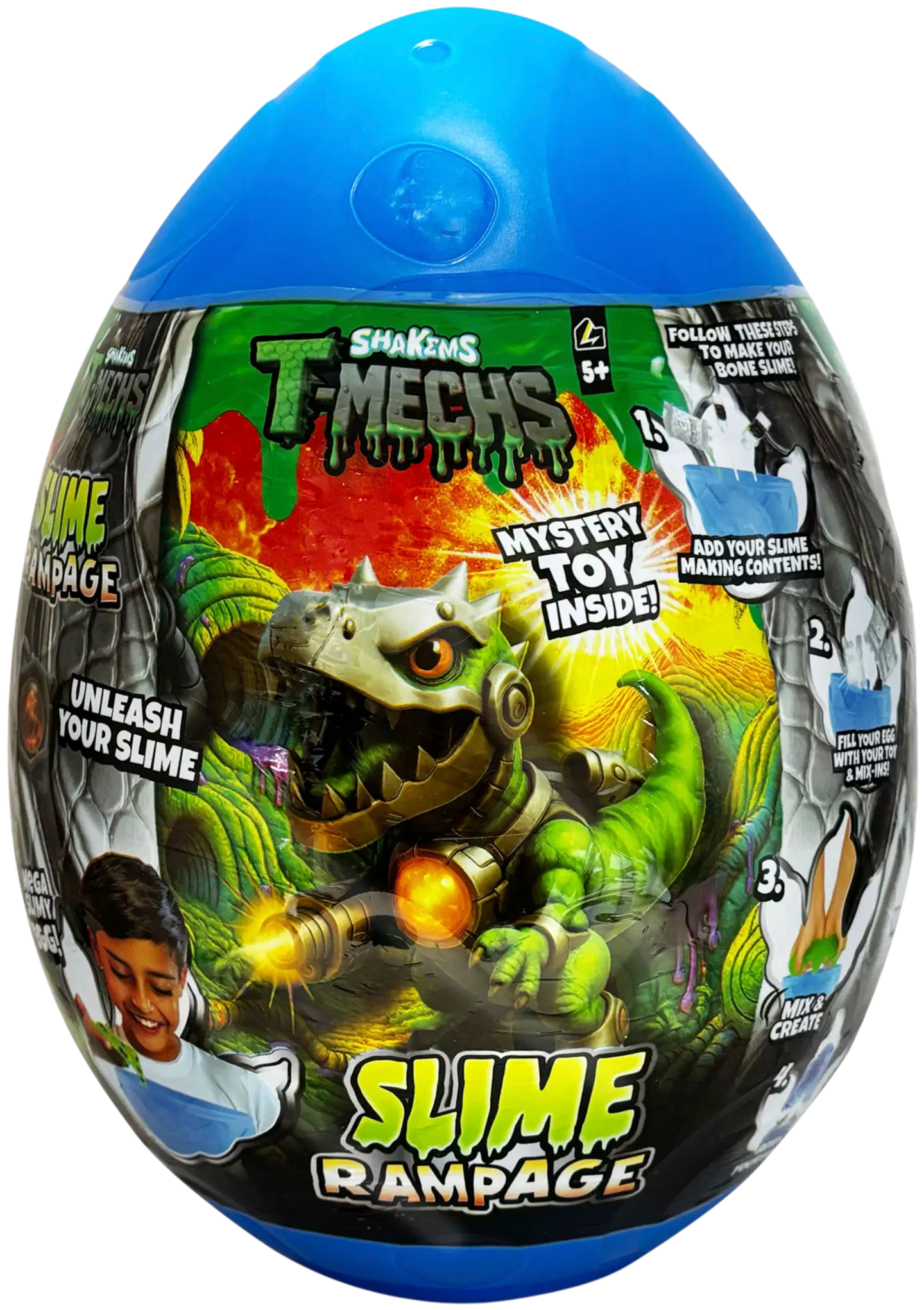 Shakems T-Mechs Slime Rampage yllätysmuna ja lima 30 cm - 2